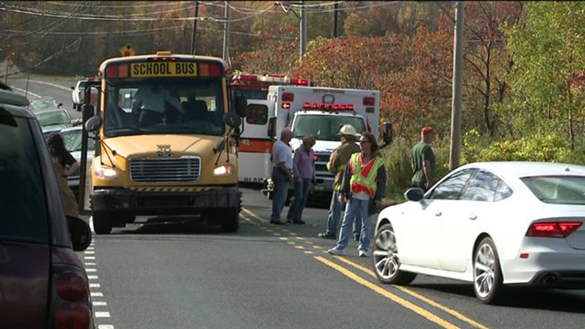 School Bus, Car Collide Near Clarks Summit