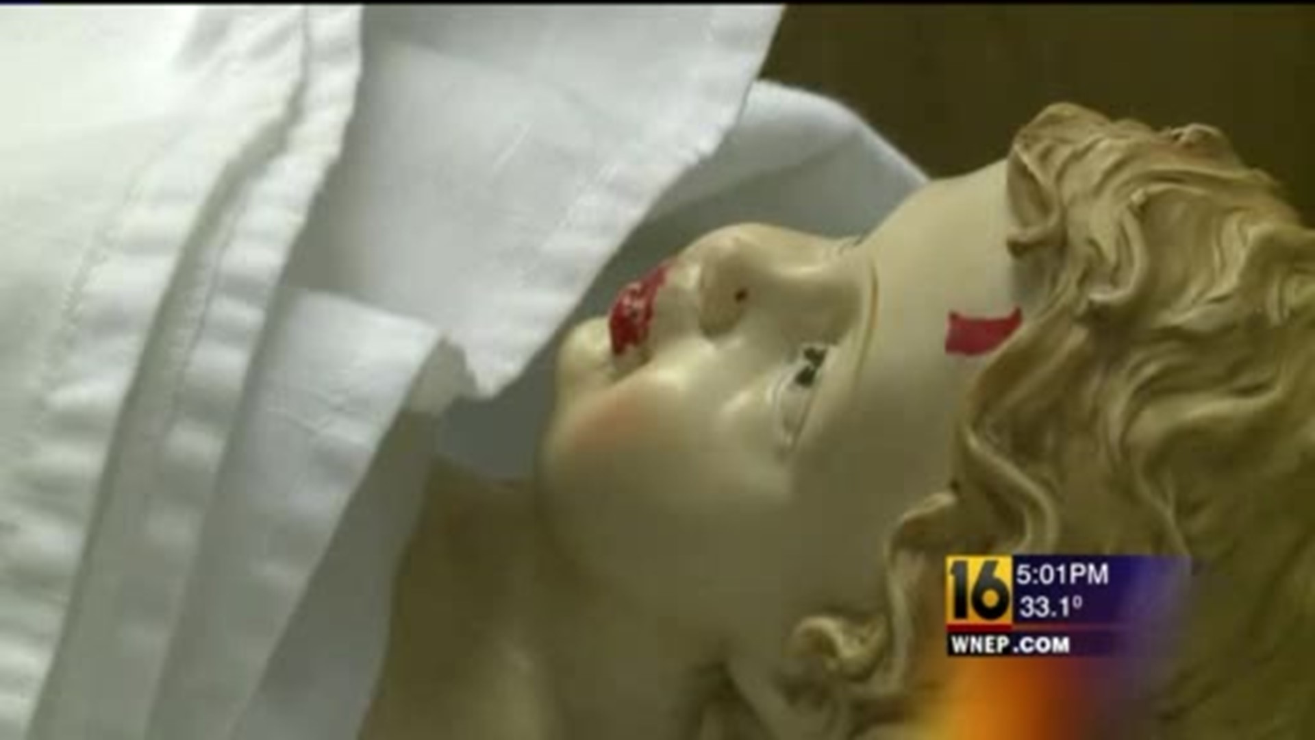 Baby Jesus Statue Defaced