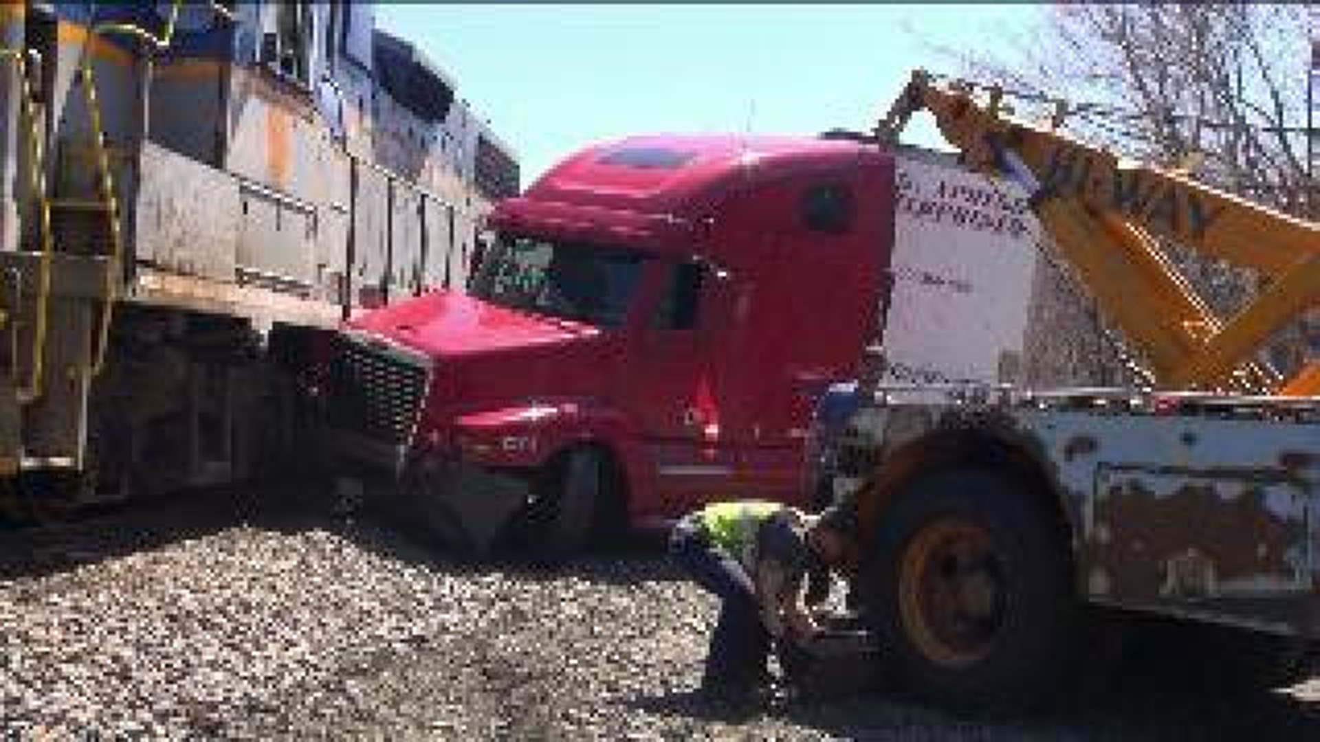 Train, Rig Collide At Luzerne County Crossing