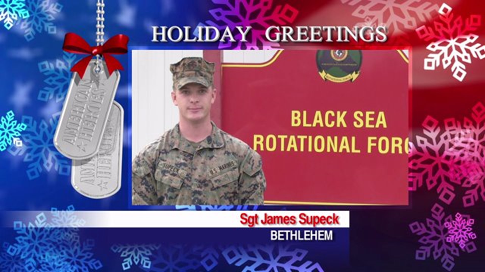 Military Greeting: Sgt James Supeck