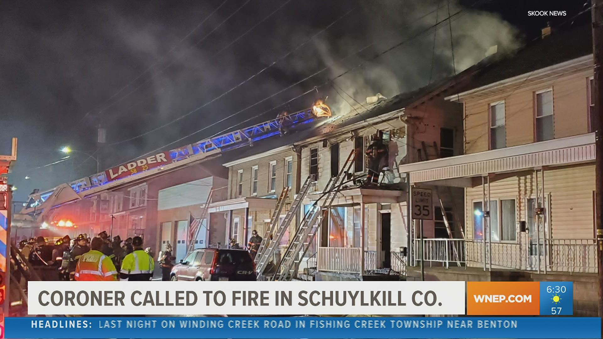 At least one person is dead after a fire early Monday morning in Schuylkill County.