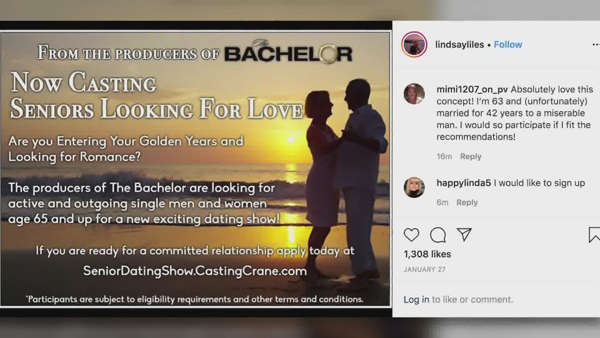 A casting call has been put out for a new reality dating show for people over 65.