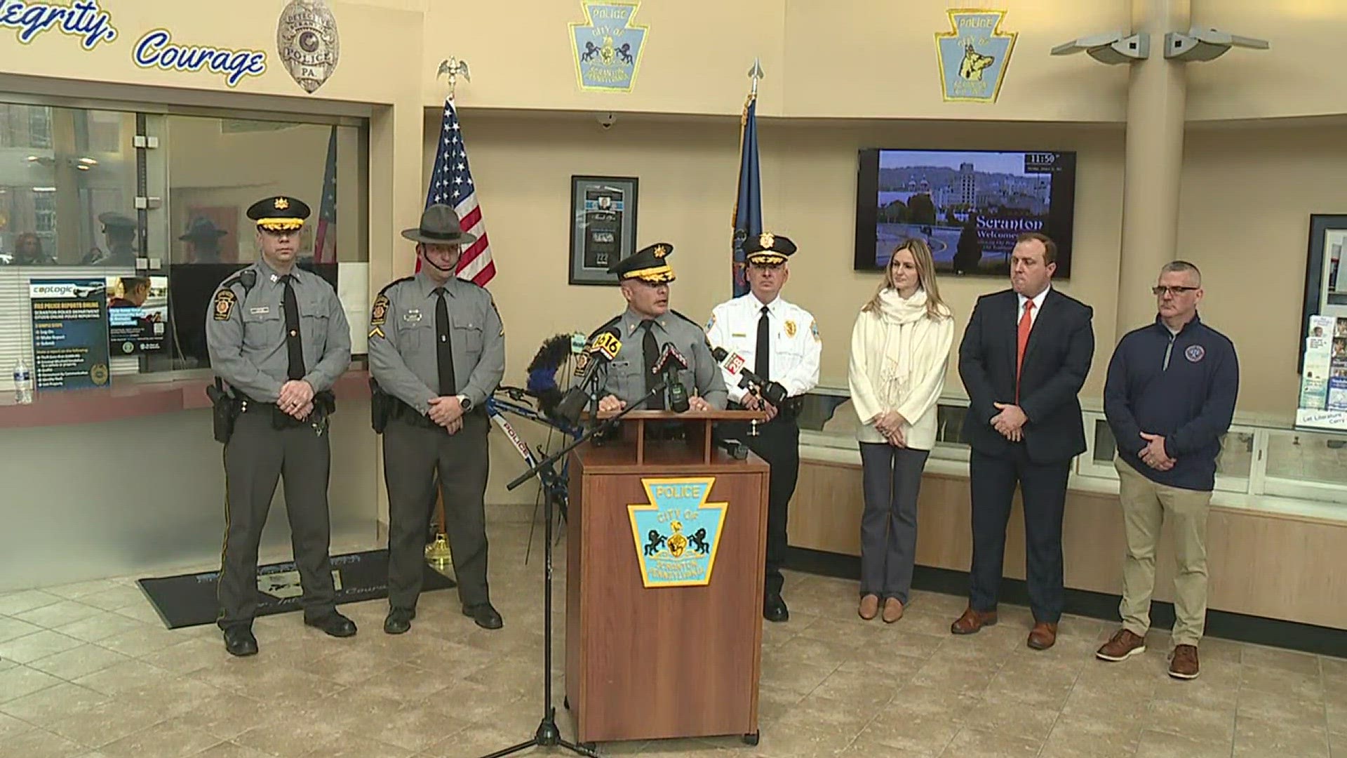 Troopers provided an update Thursday afternoon related to a Scranton police officer's shooting and gunfire throughout the city.