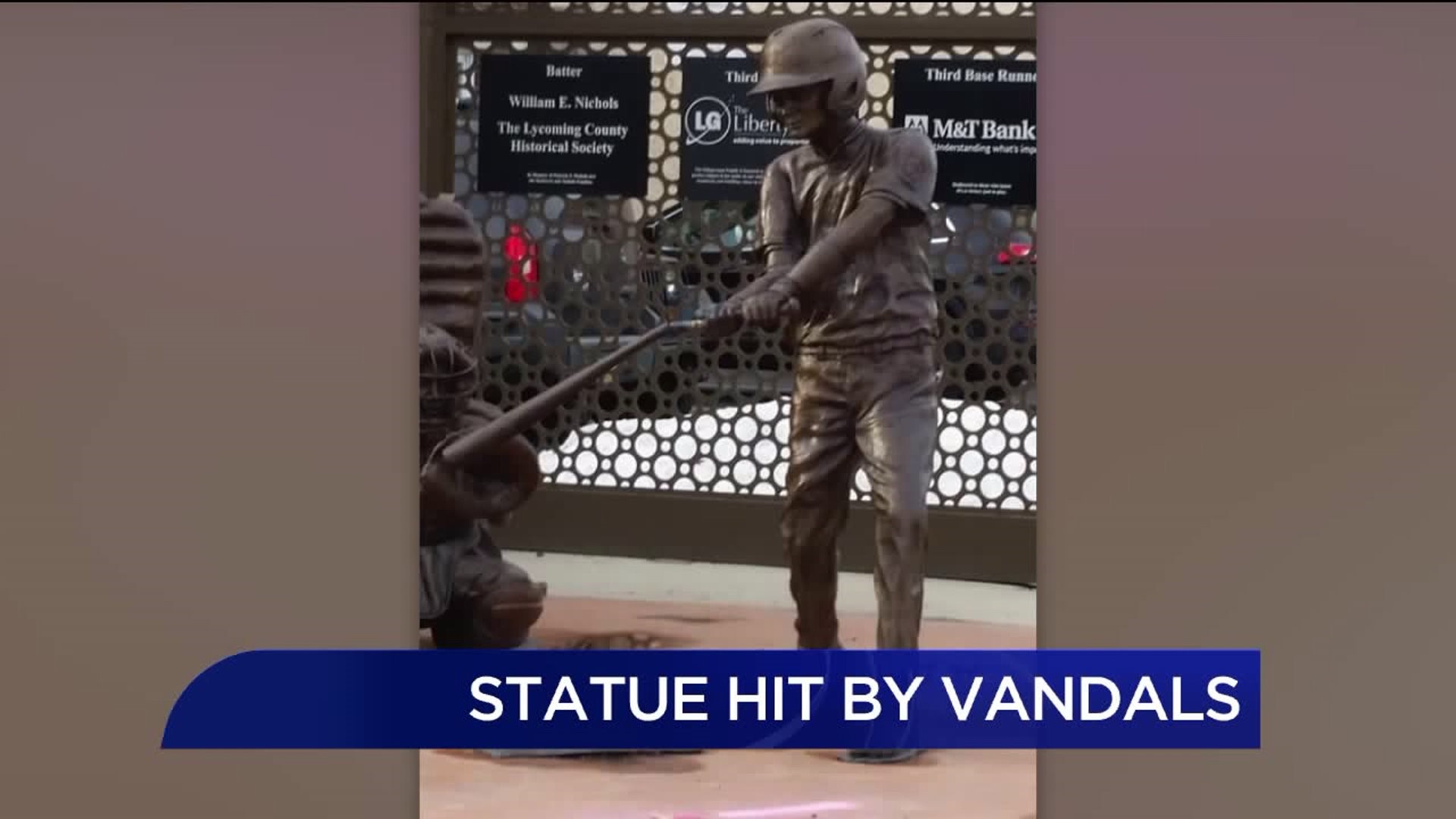 Little League Statue Hit by Vandals