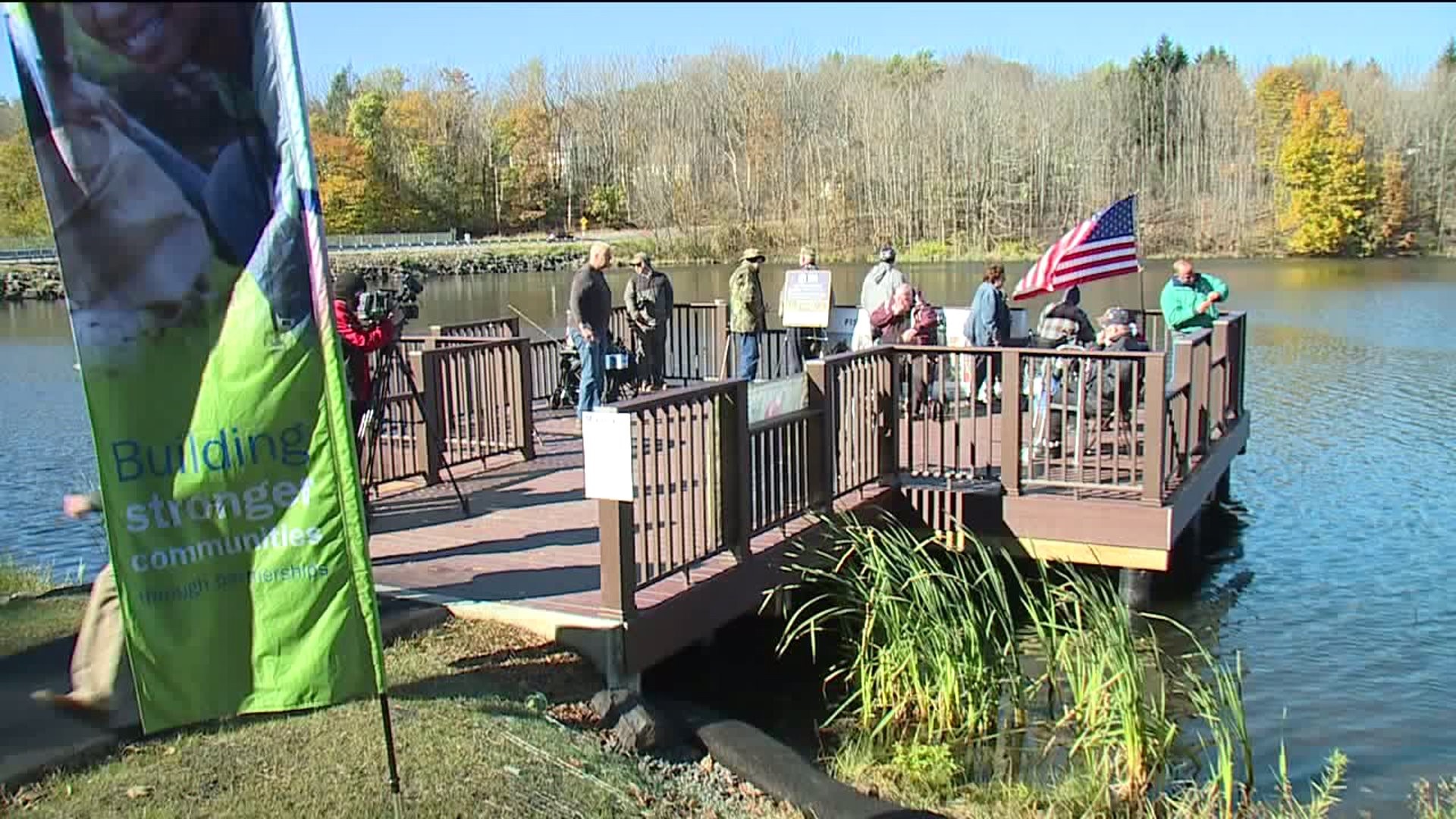 Veterans Enjoy New Fishing Pier in Lackawanna County