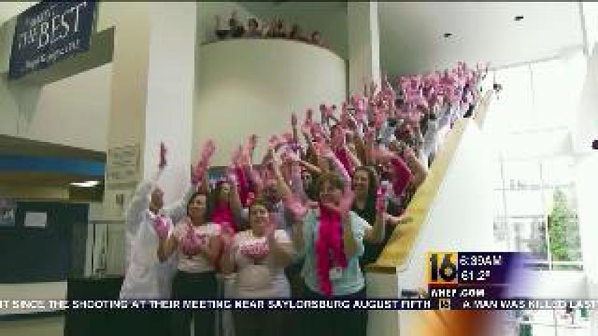 Pink Glove Dance: Area Survivors Join In