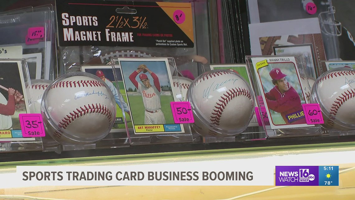 Sports card trading business booming since pandemic