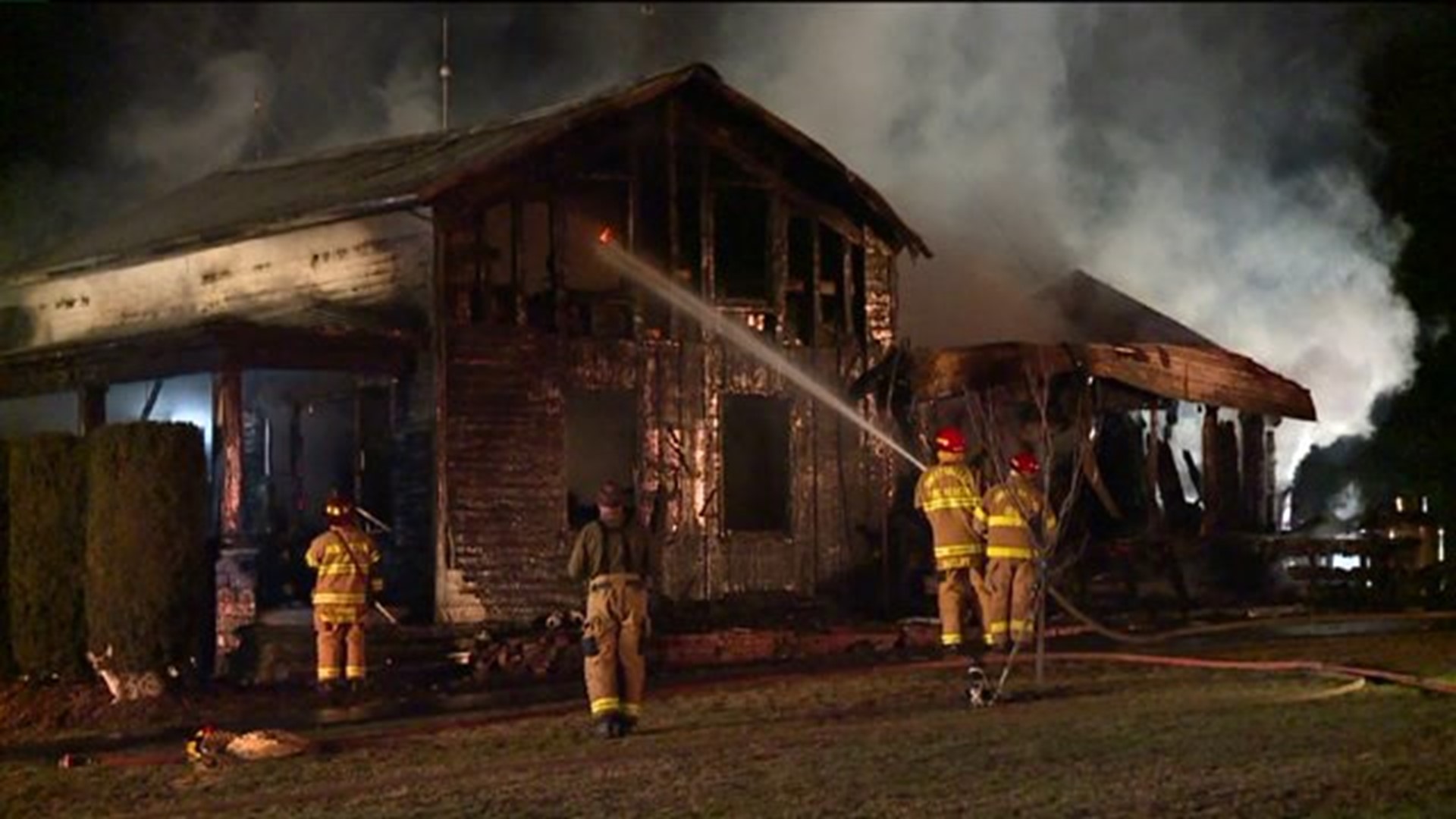 Flames Destroy Home in Luzerne County