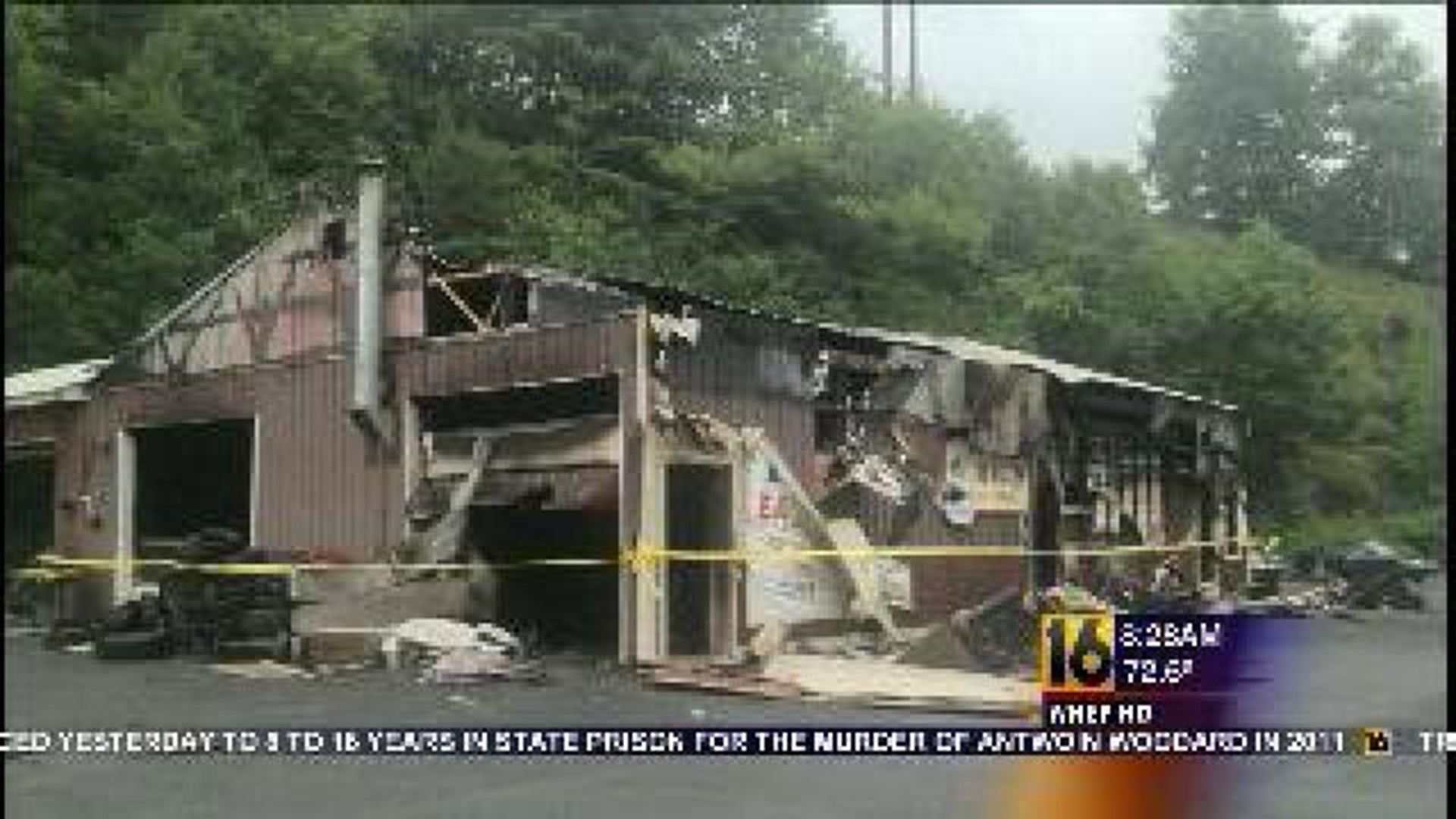 Auto Shop Destroyed by Flames