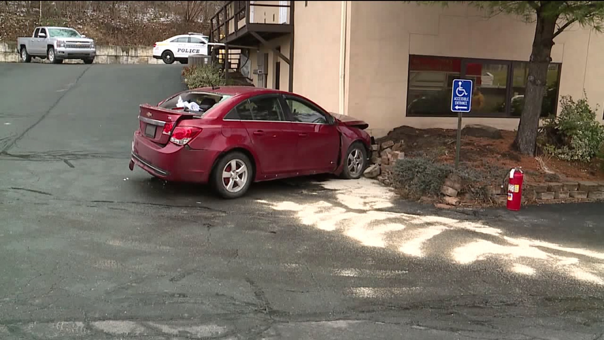 Driver Hurt After Crashing into Building