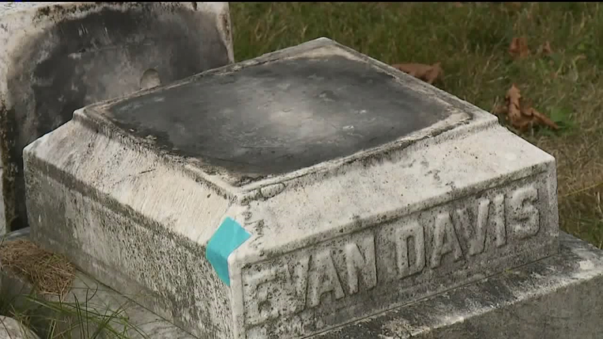 Headstones Damaged at Cemetery in Carbon County