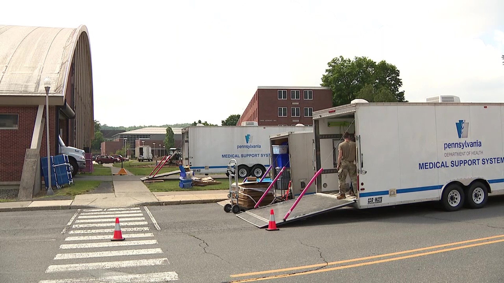 It was put up to give Lehigh Valley Hospital-Pocono extra space in case the hospital became filled with Covid-19 patients.