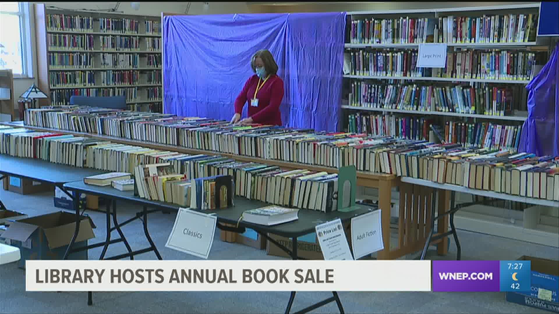 The book sale is the library's annual fundraiser.