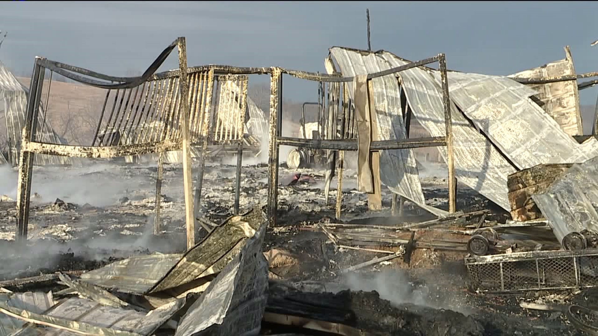 Horse Barn Destroyed by Flames in Carbon County