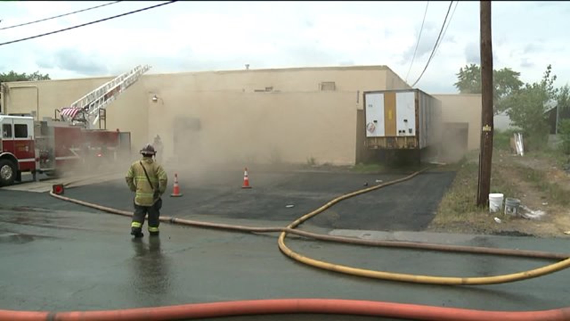 Smoky Fire Hits Vacant Warehouse