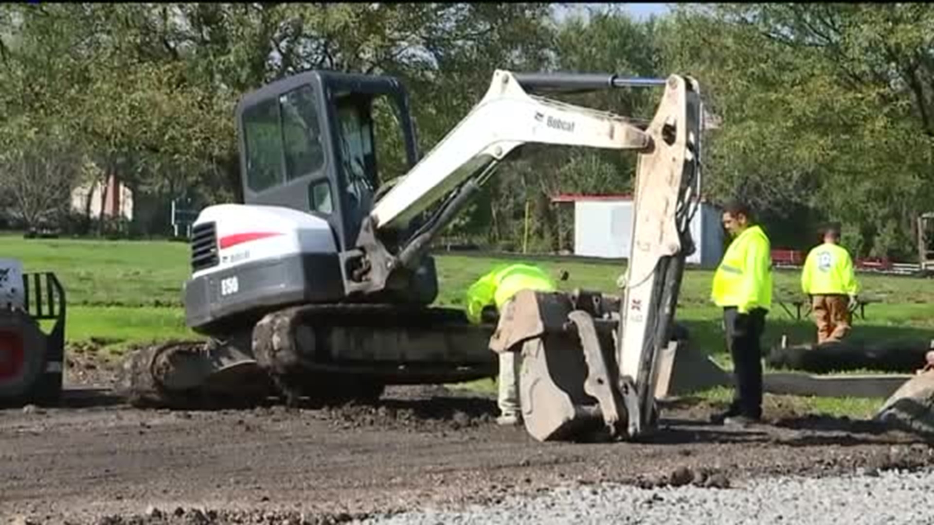 Crews Racing to Complete Athletic Fields in Kingston