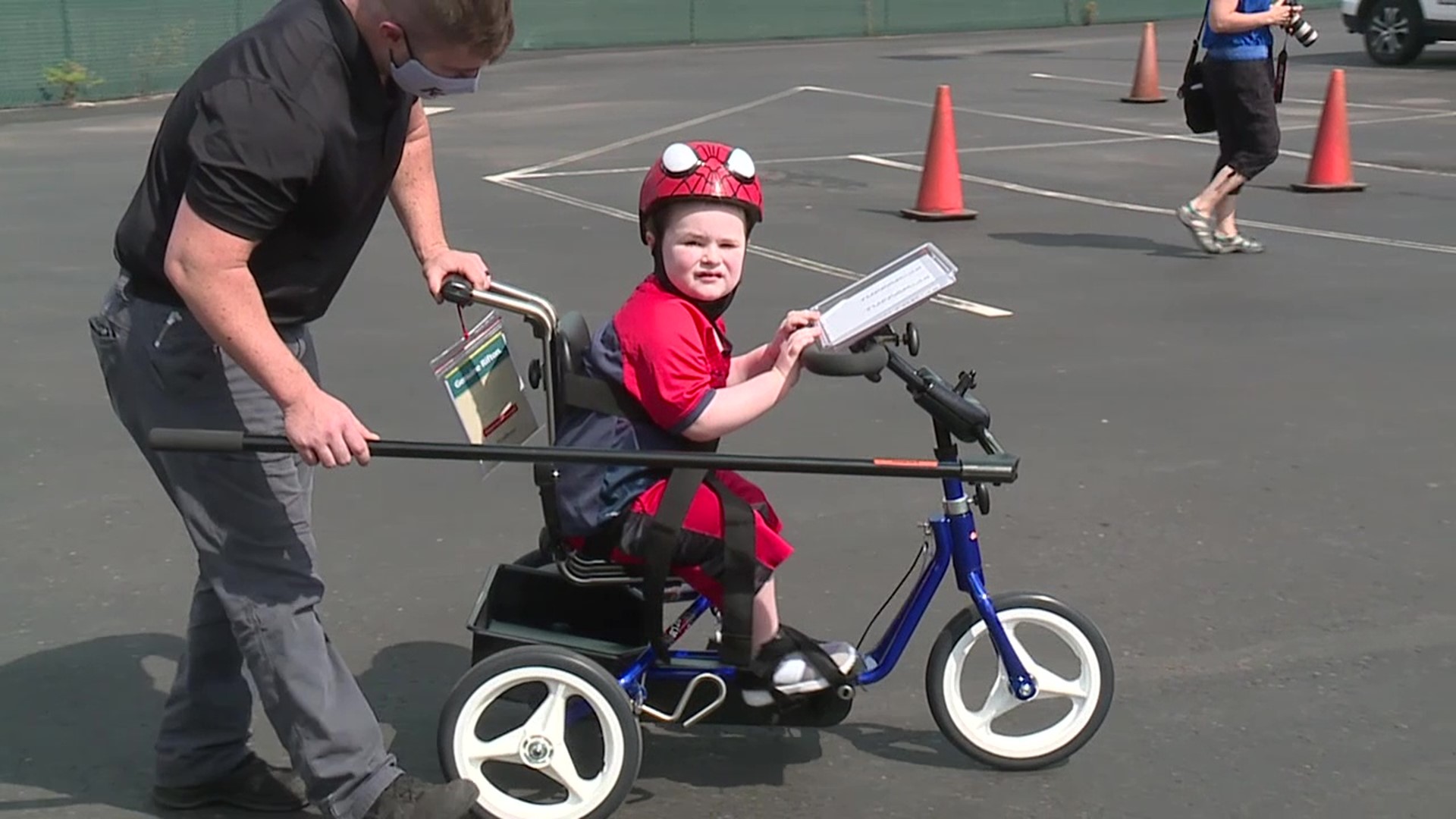 Children and their families had an emotional day in Williamsport when they were given their brand new bikes and strollers.