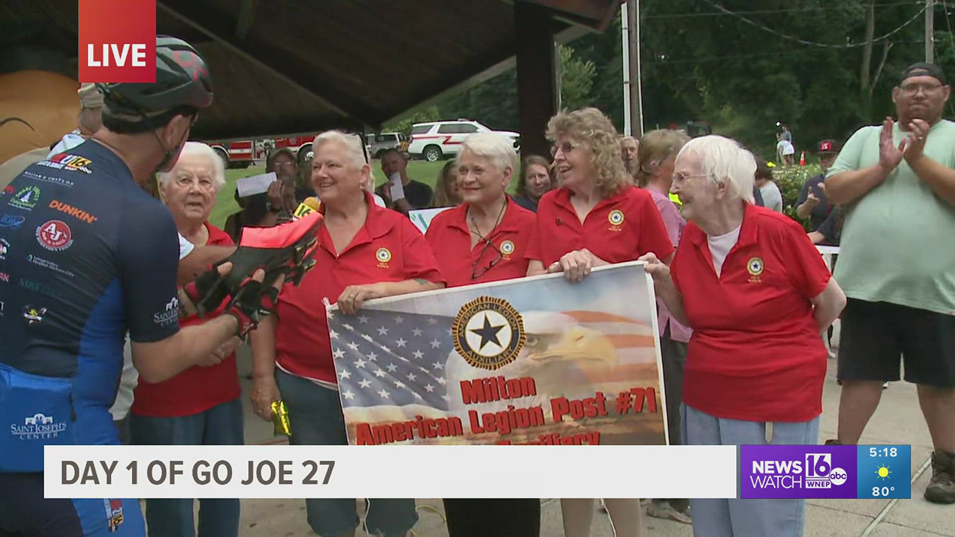 Joe arrives in Milton during Go Joe 27 | Day 1 | wnep.com