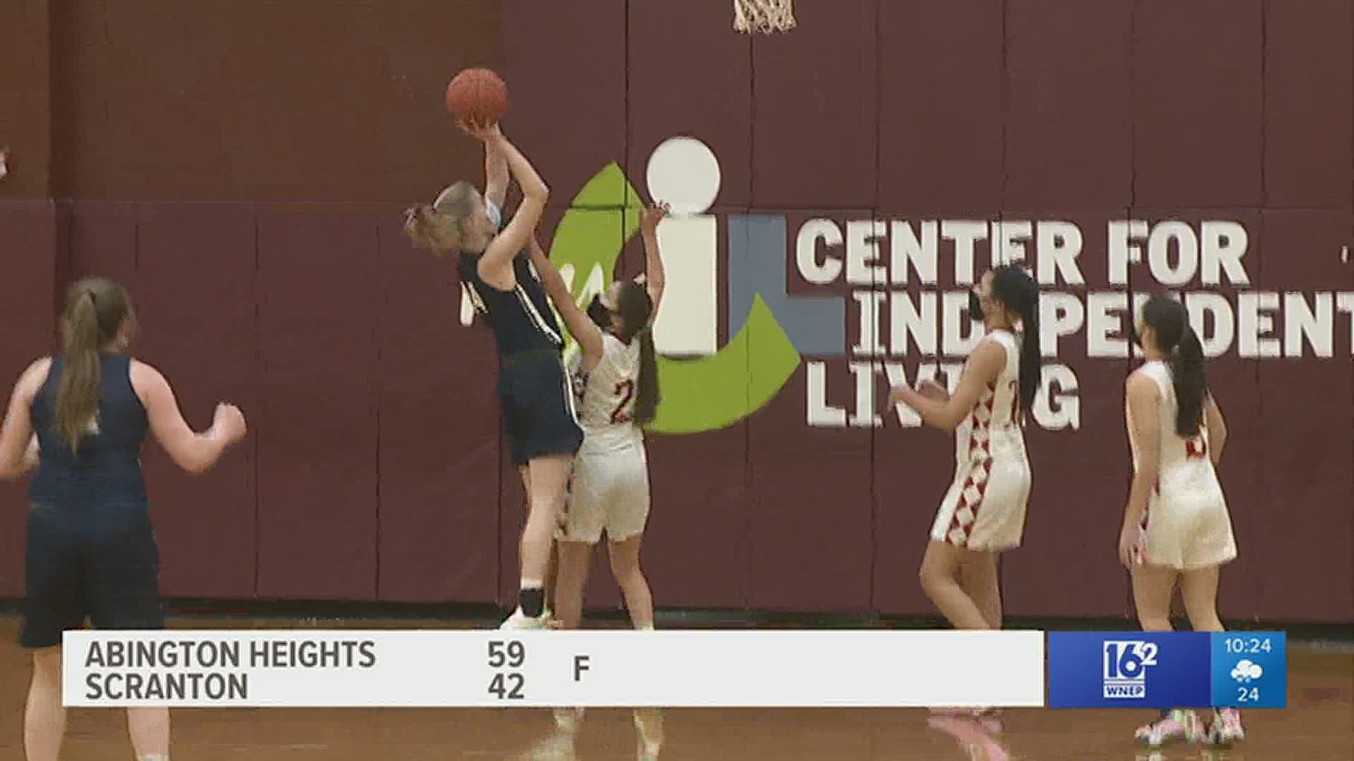 Marion scores 20 points as Abington Heights girls basketball sinks Scranton 59-42