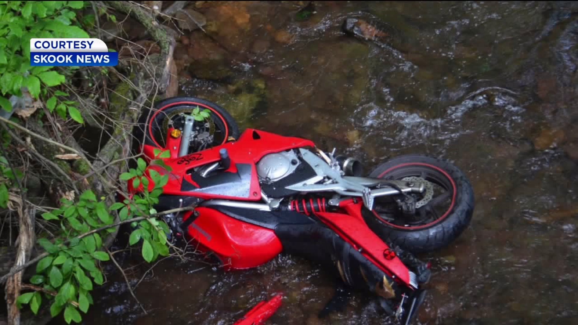 Motorcyclist Found Alive 24 Hours After Crashing into Creek