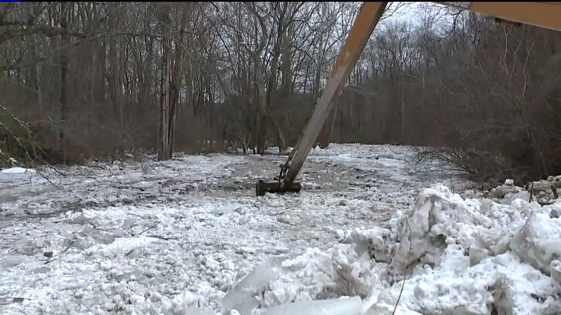 Work to Clear Ice Jams Continues in Nicholson