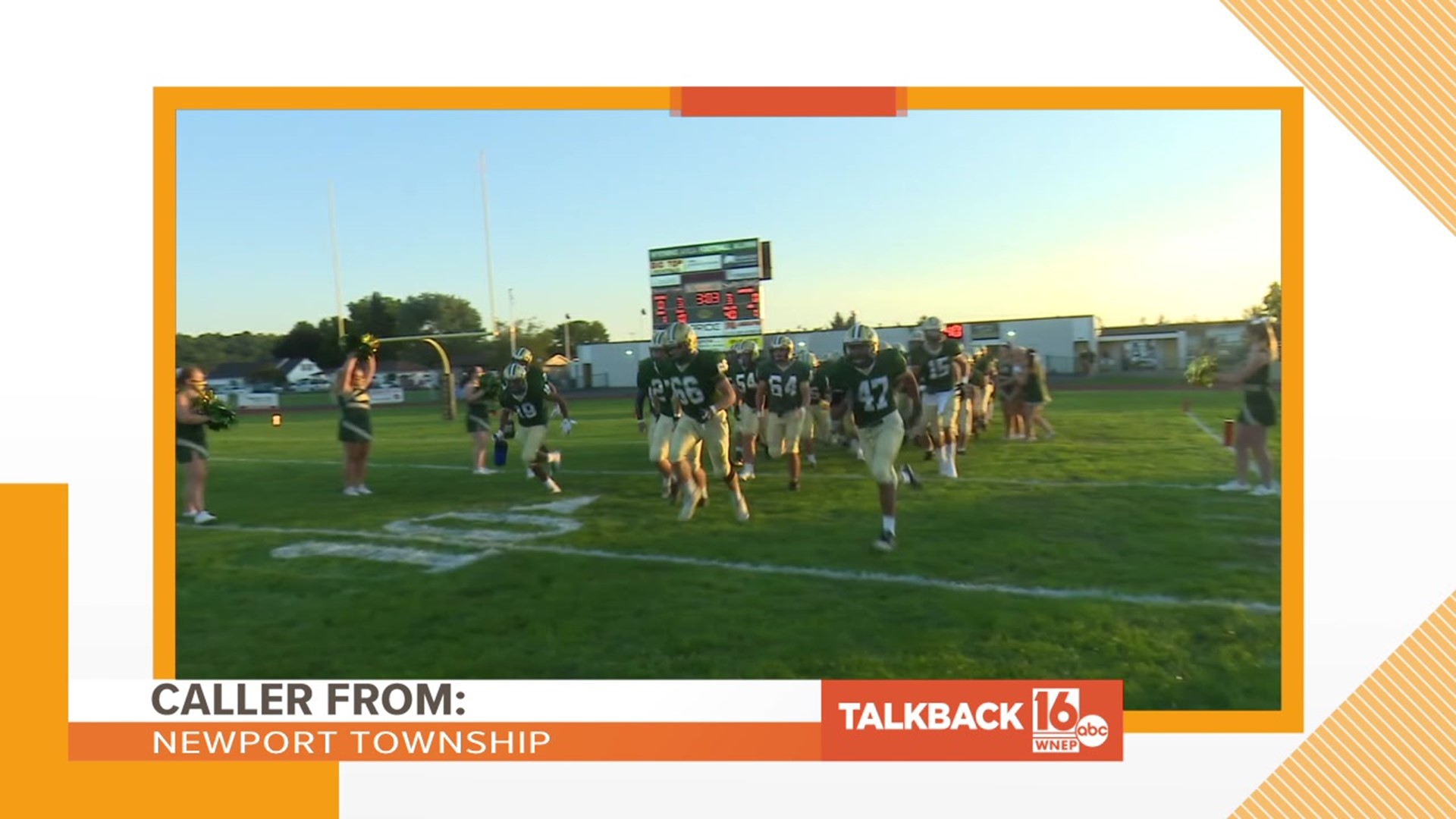 A caller from Newport Township feels cheerleaders and the band should be able to attend high school football games.