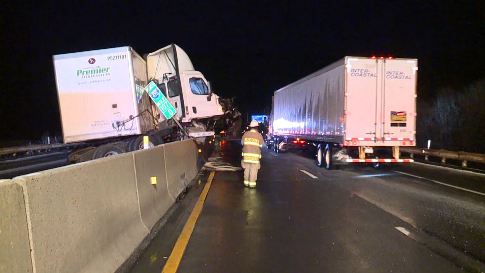 The turnpike in Luzerne County is back open after a tractor trailer crash early Friday morning.