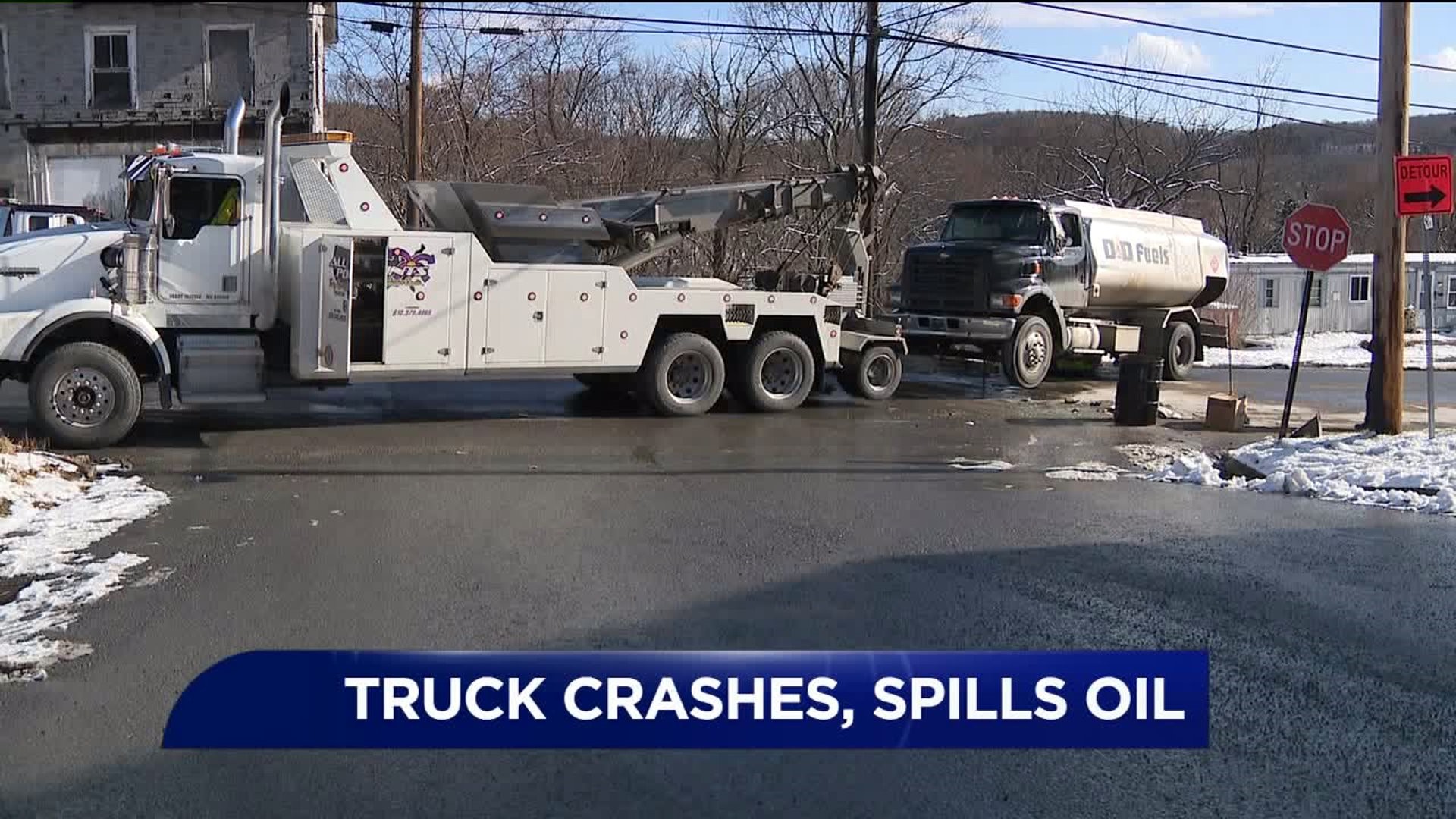 Crews Try to Limit Spill from Crashed Fuel Truck