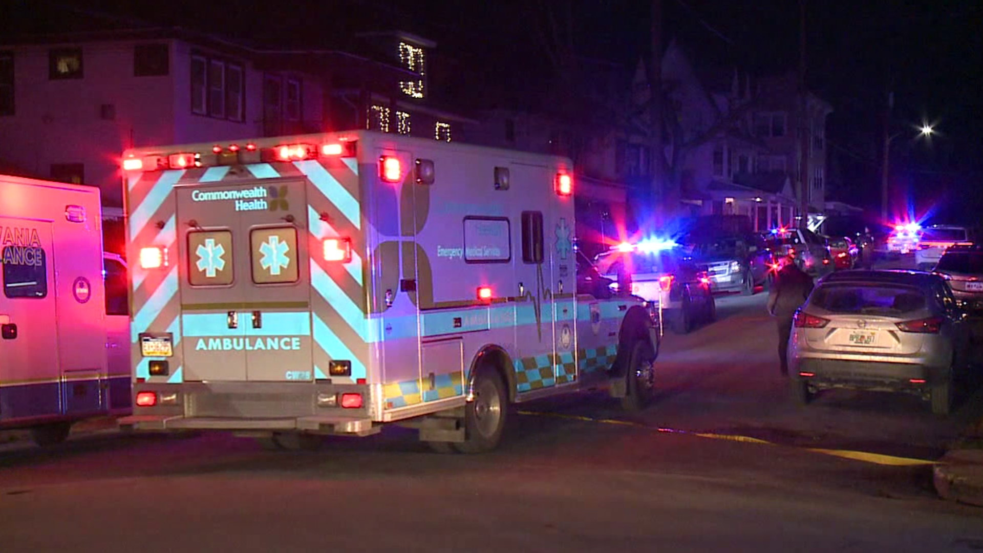 A shooting and a fight Tuesday night in Scranton ended with three people rushed to the hospital.