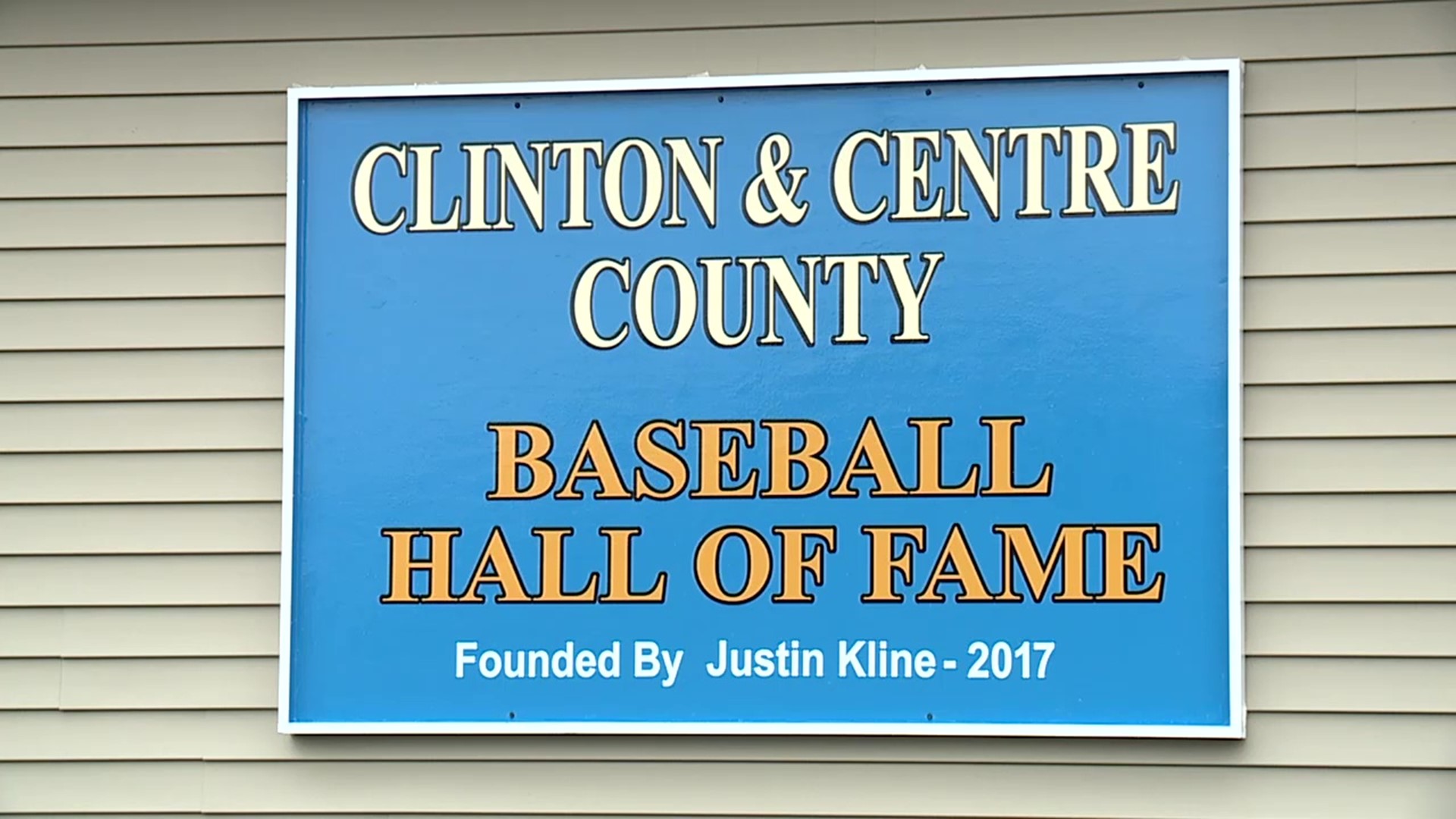 Justin Kline recently opened up the Clinton and Centre County Baseball Hall of Fame.