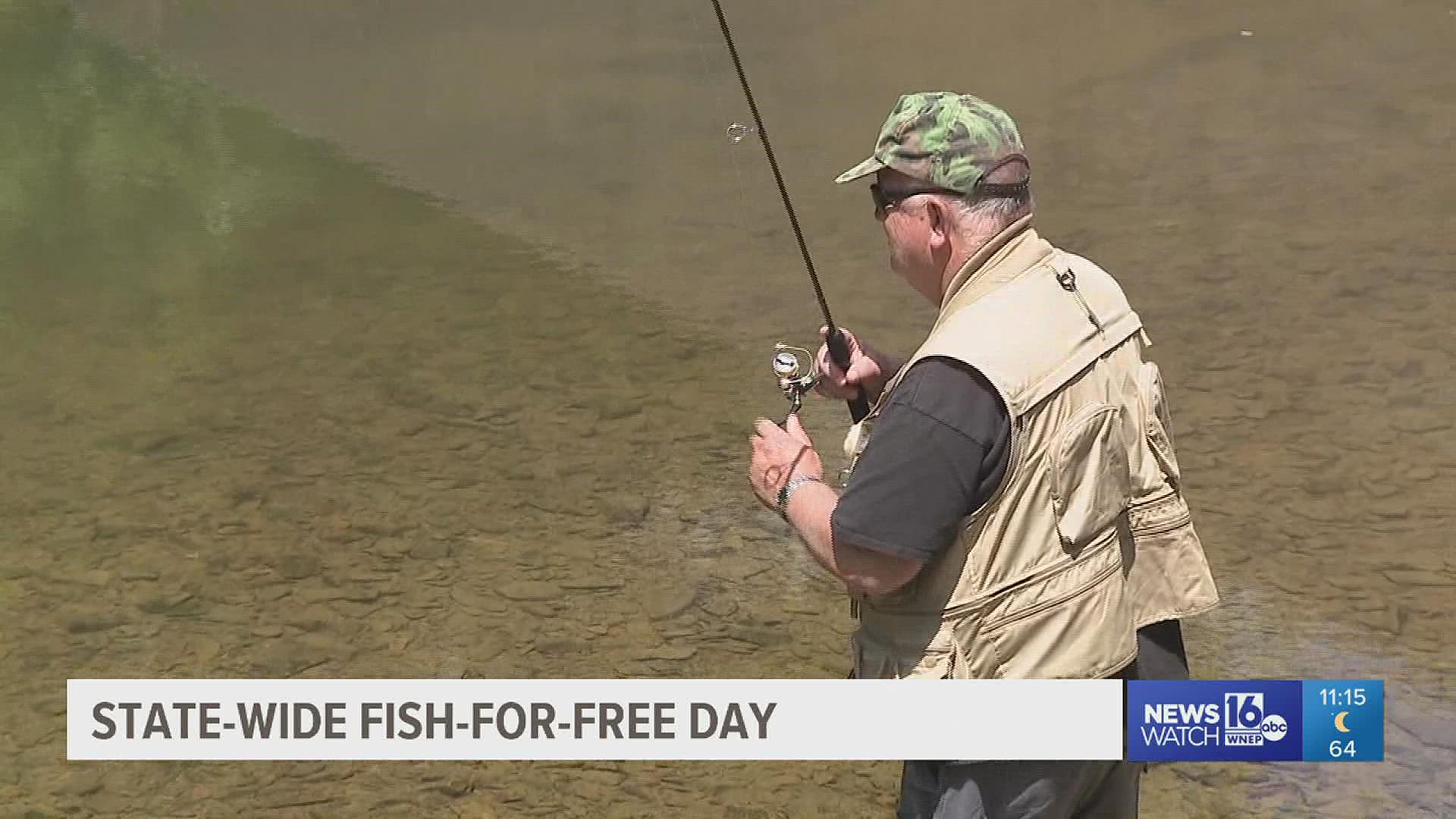 It was a free day of fishing across the state on Sunday. Newswatch 16 found anglers taking to the water at Mahoning Creek in Montour County.