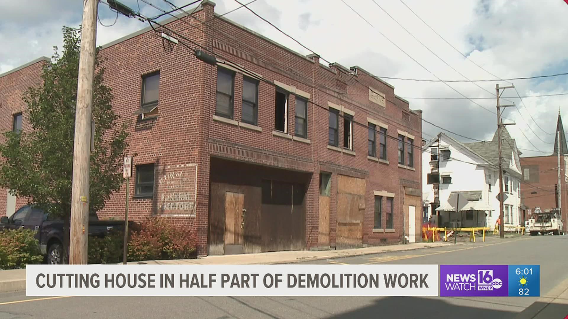 The building on Kennedy Street in Pittston was slated for big redevelopment plans that got sideswiped by the pandemic.