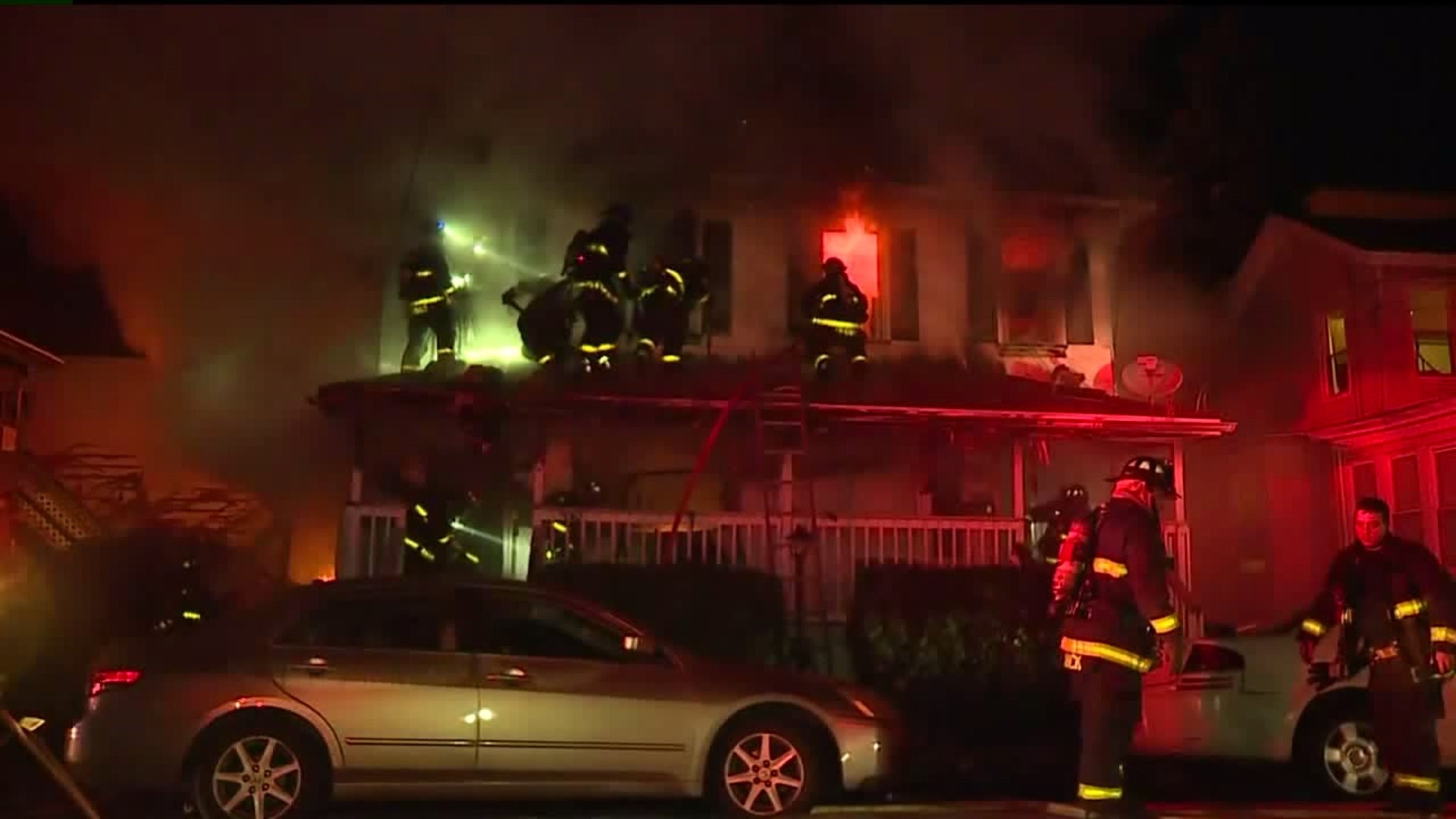 Crews Battling Fire at Scranton Home