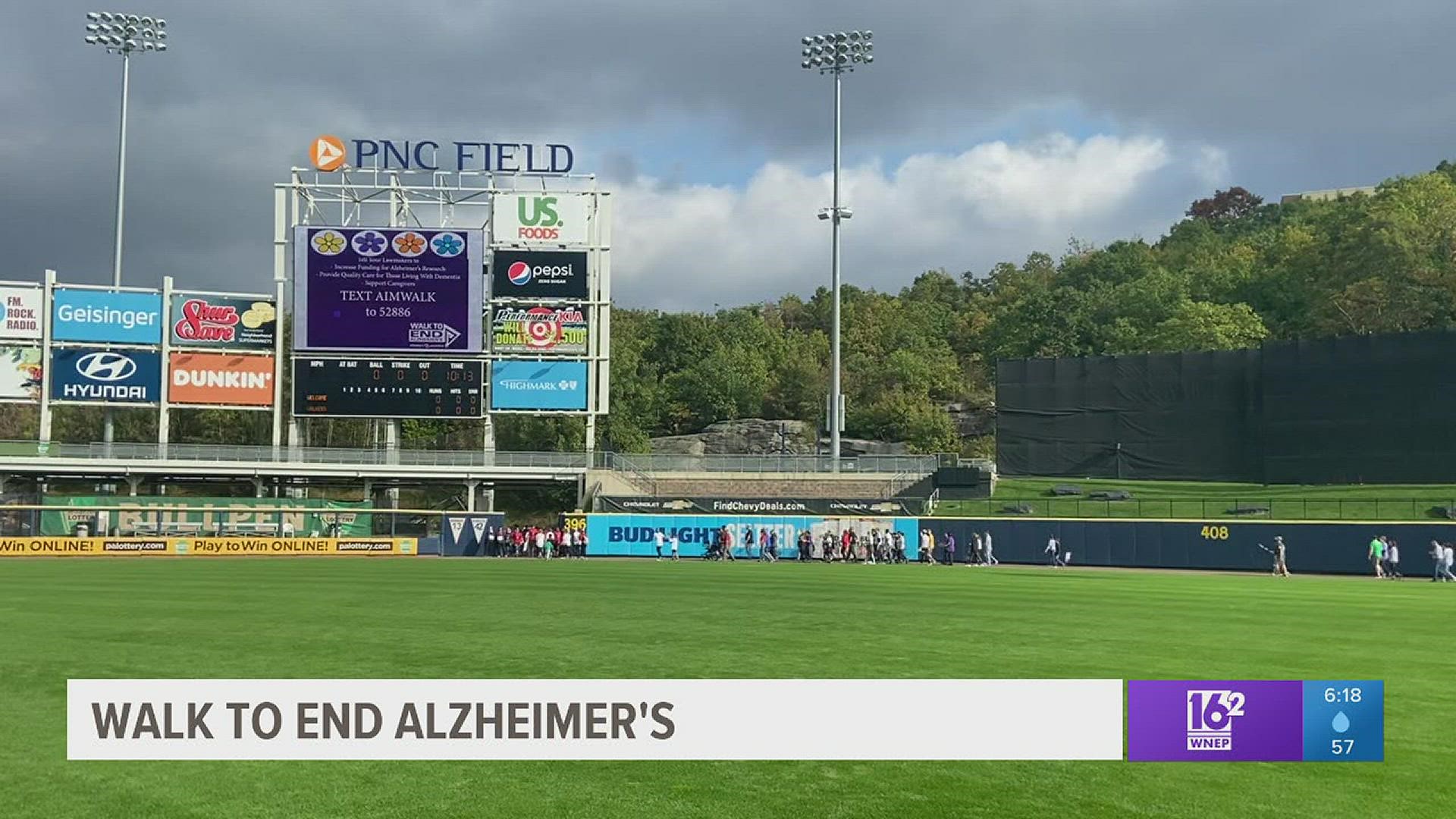 Teams reached their goal of raising more than $100,000 for Alzheimer's research.