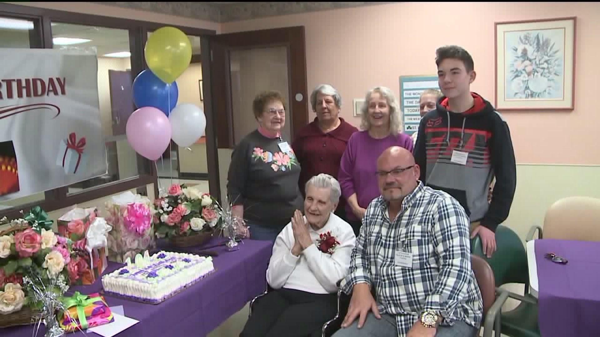 Rehab Center Throws Birthday Party for Resident Turning 104