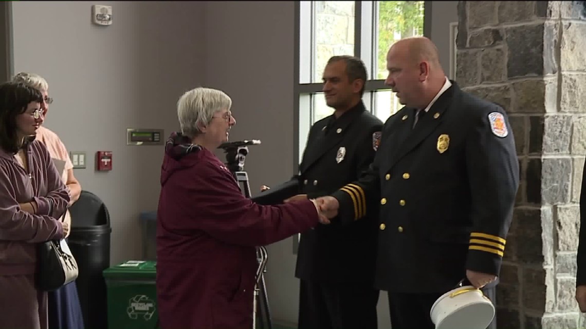Firefighters Honored for Saving Woman from Fire | wnep.com