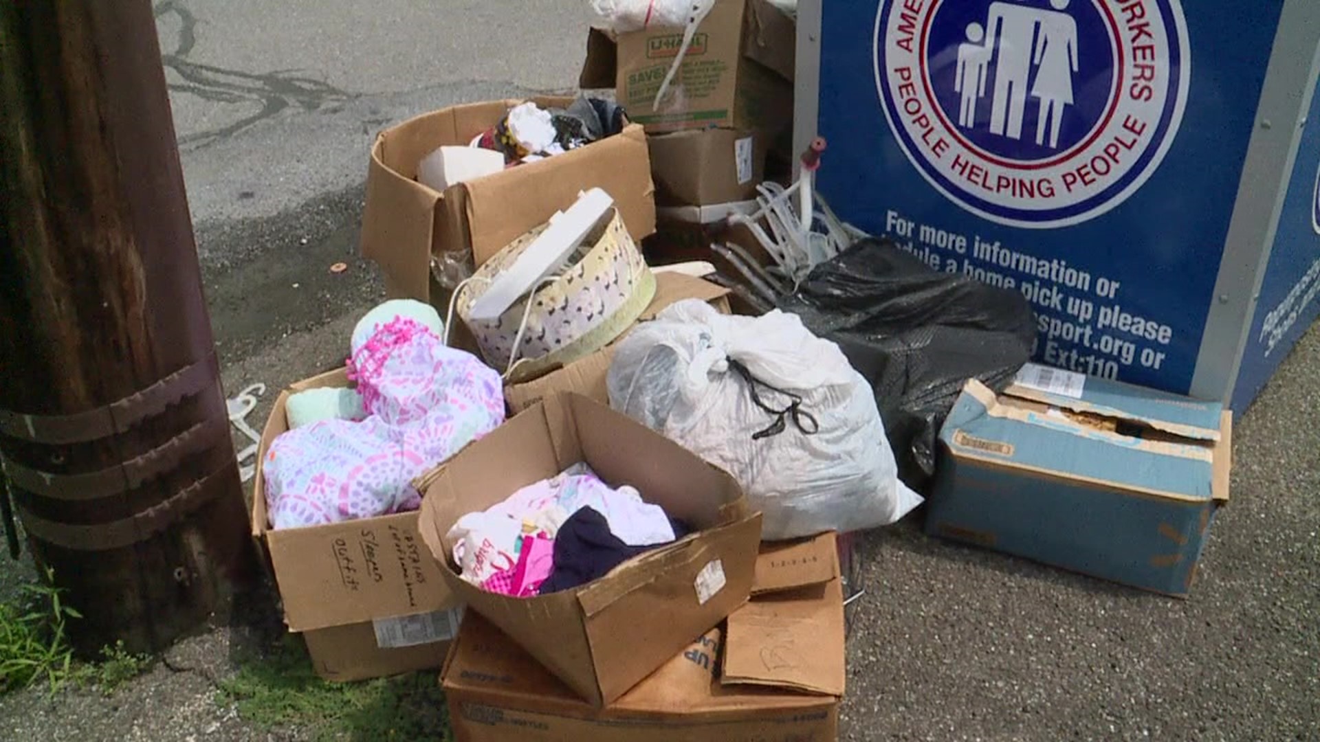 Folks in Lycoming County are leaving unwanted and hazardous items at the American Rescue Workers' collection bins.