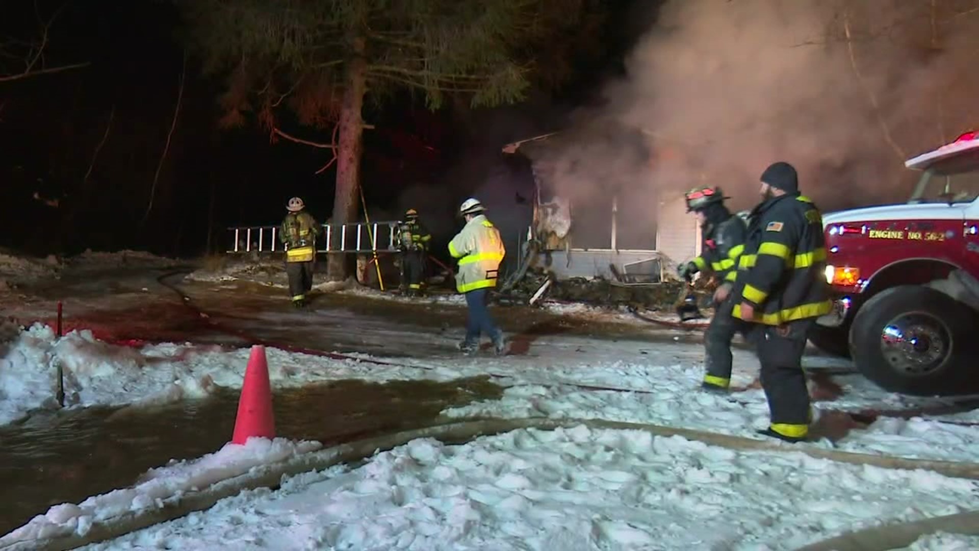 A man is facing charges for setting his home on fire Sunday night in Lackawanna County.