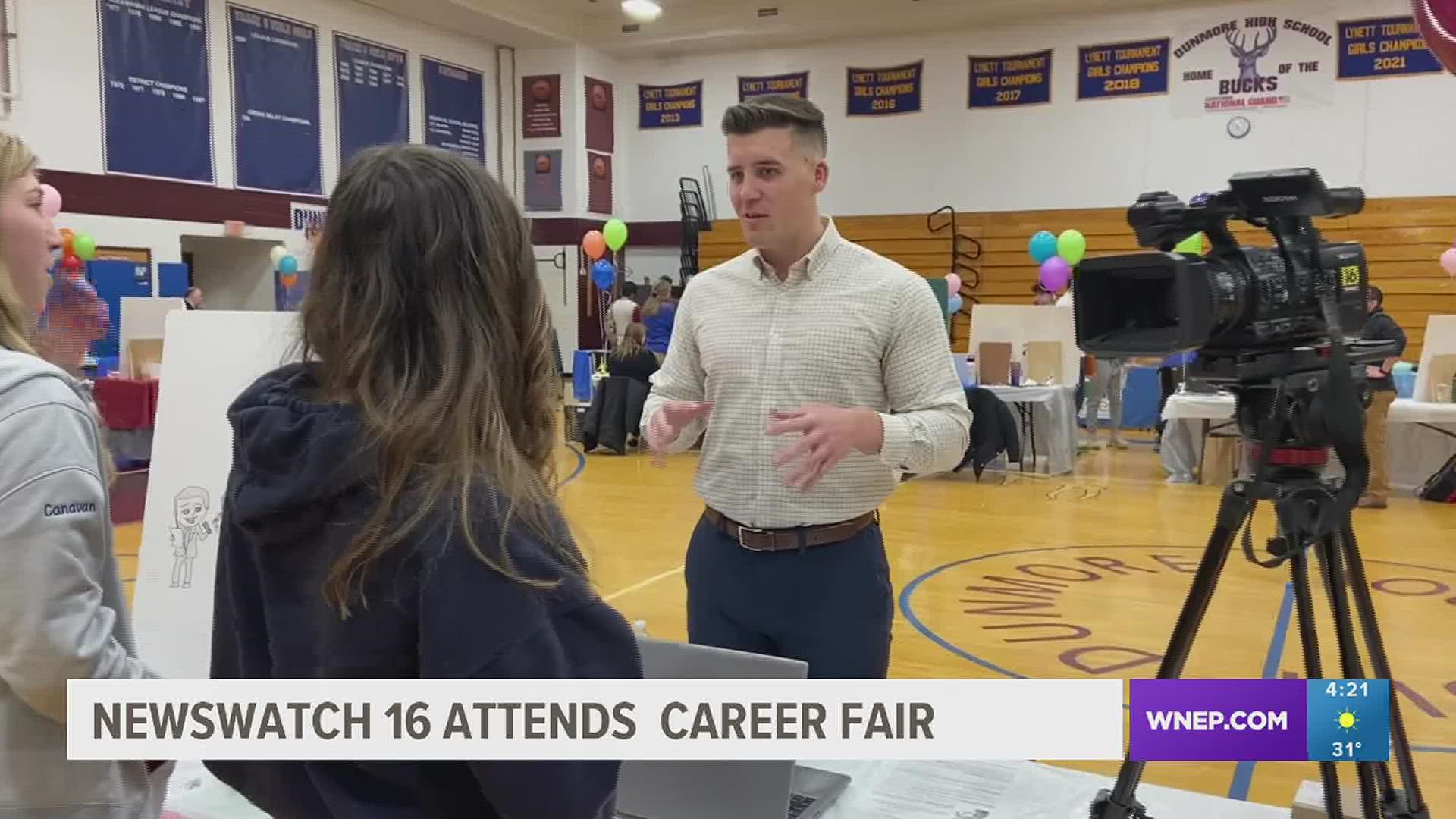 Newswatch 16's own Ally Gallo and Jack Culkin stopped by Dunmore High School Wednesday for a career fair.