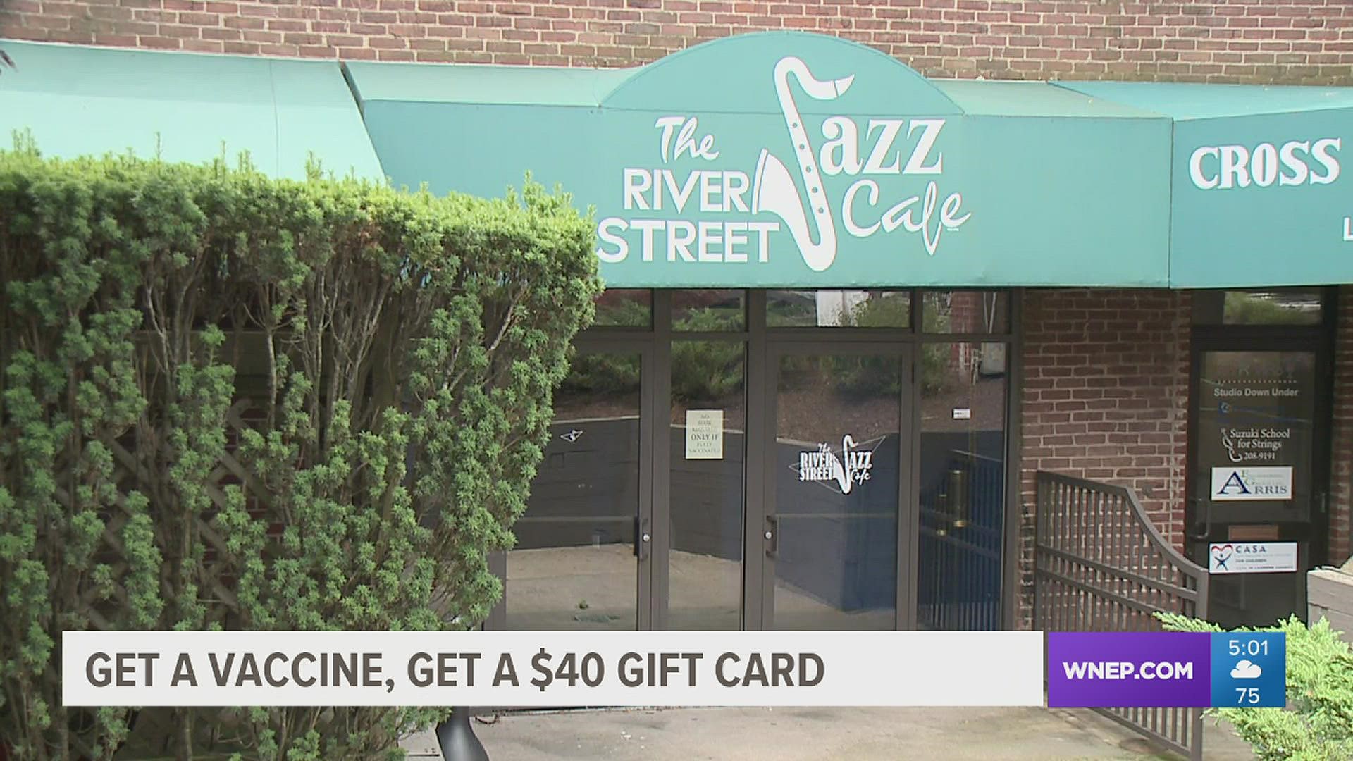 Is an incentive being offered up by a restaurant group at vaccine clinics next week in Luzerne County.
