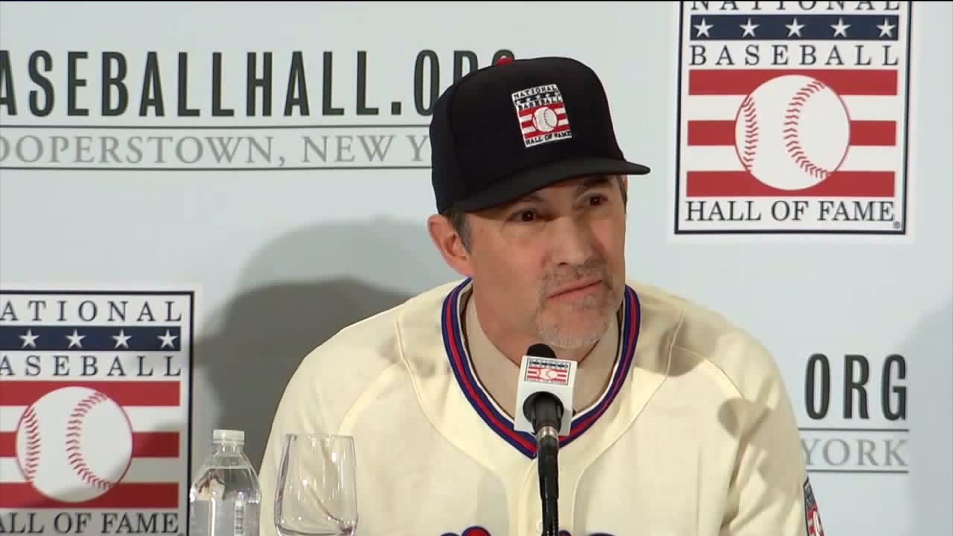 Mike Mussina Speaks At Hall of Fame Press Conference