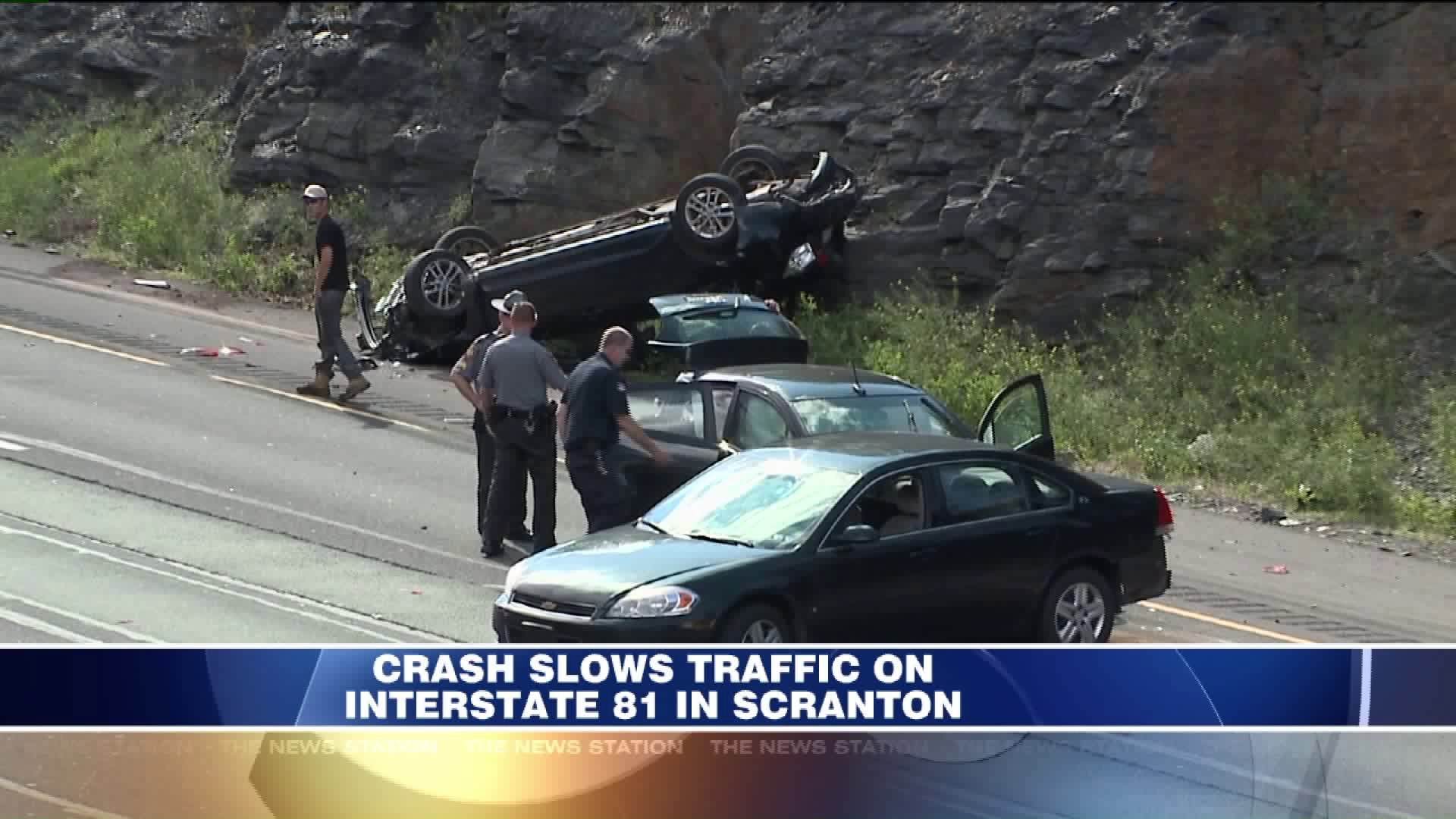 UPDATE: Crash Slows Traffic on I-81 near Scranton