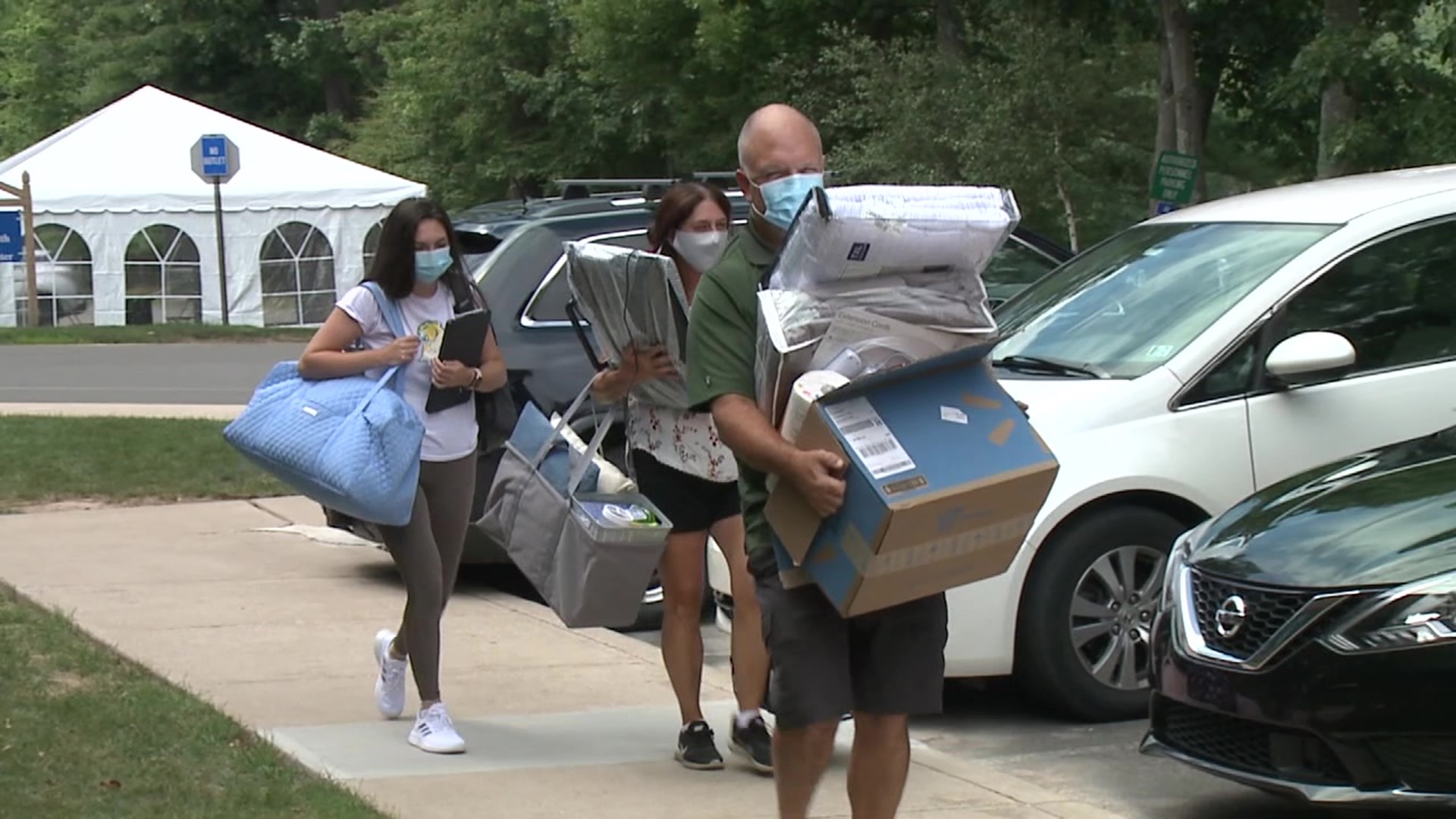 Students and their families across Luzerne County were unloading belongings and heading into dormitories as they begin their higher education.
