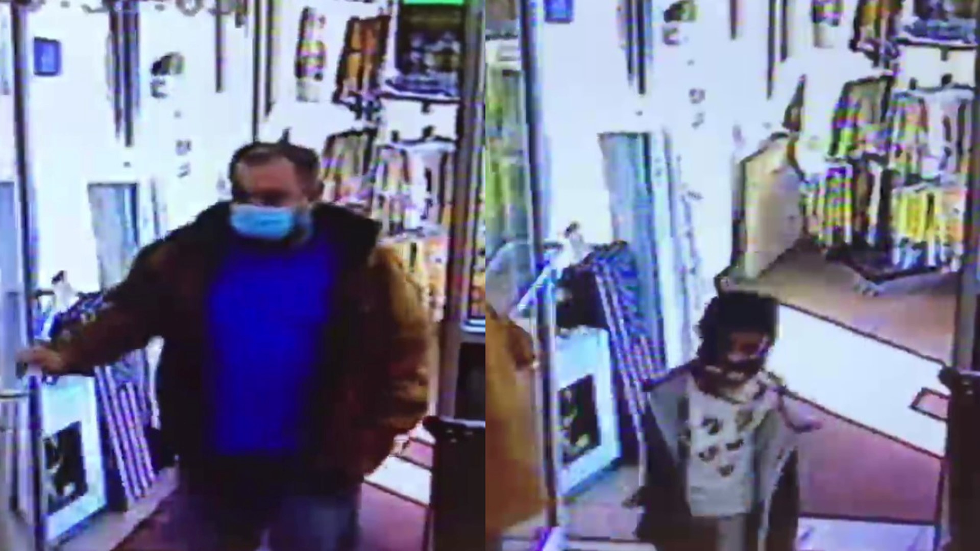 Scott Township police say the thefts occurred at Cole's Hardware and the man brings a young child with him each time.