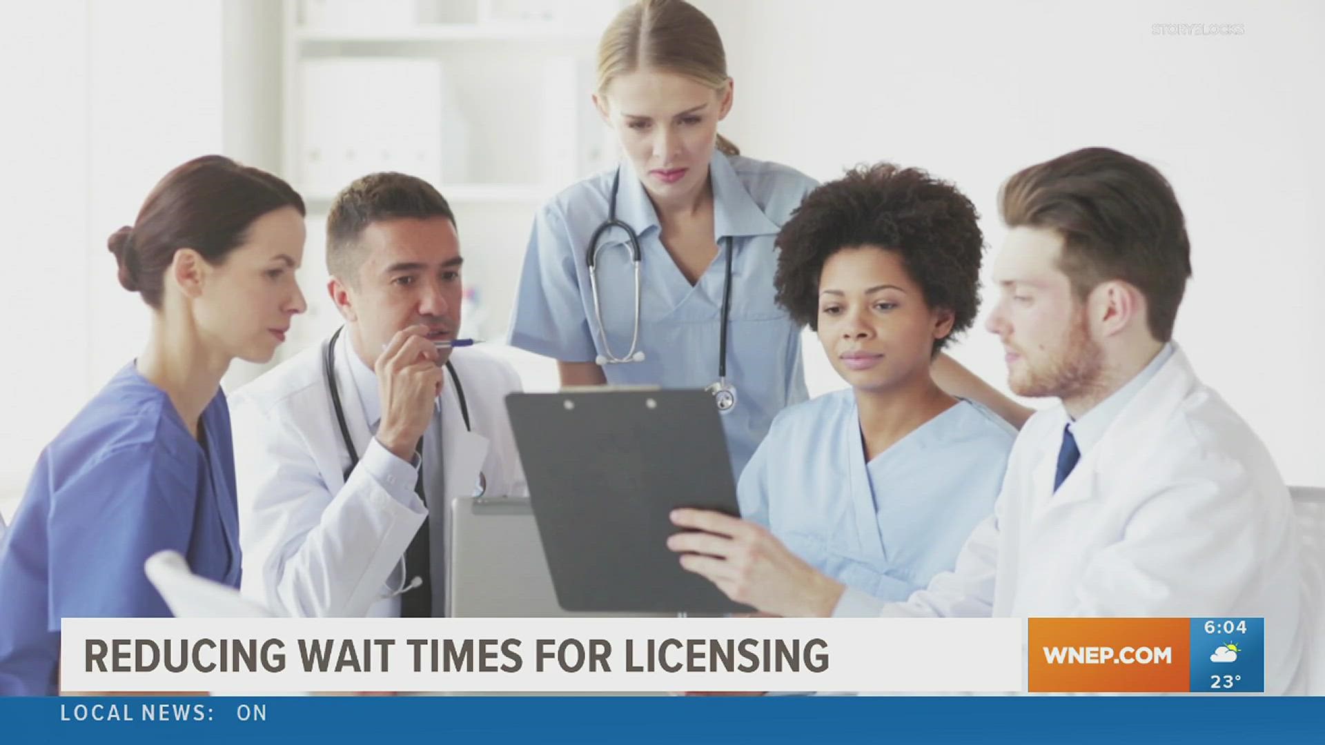 An executive order signed Tuesday takes aim at long wait times that keep professionals from entering their field in Pennsylvania.