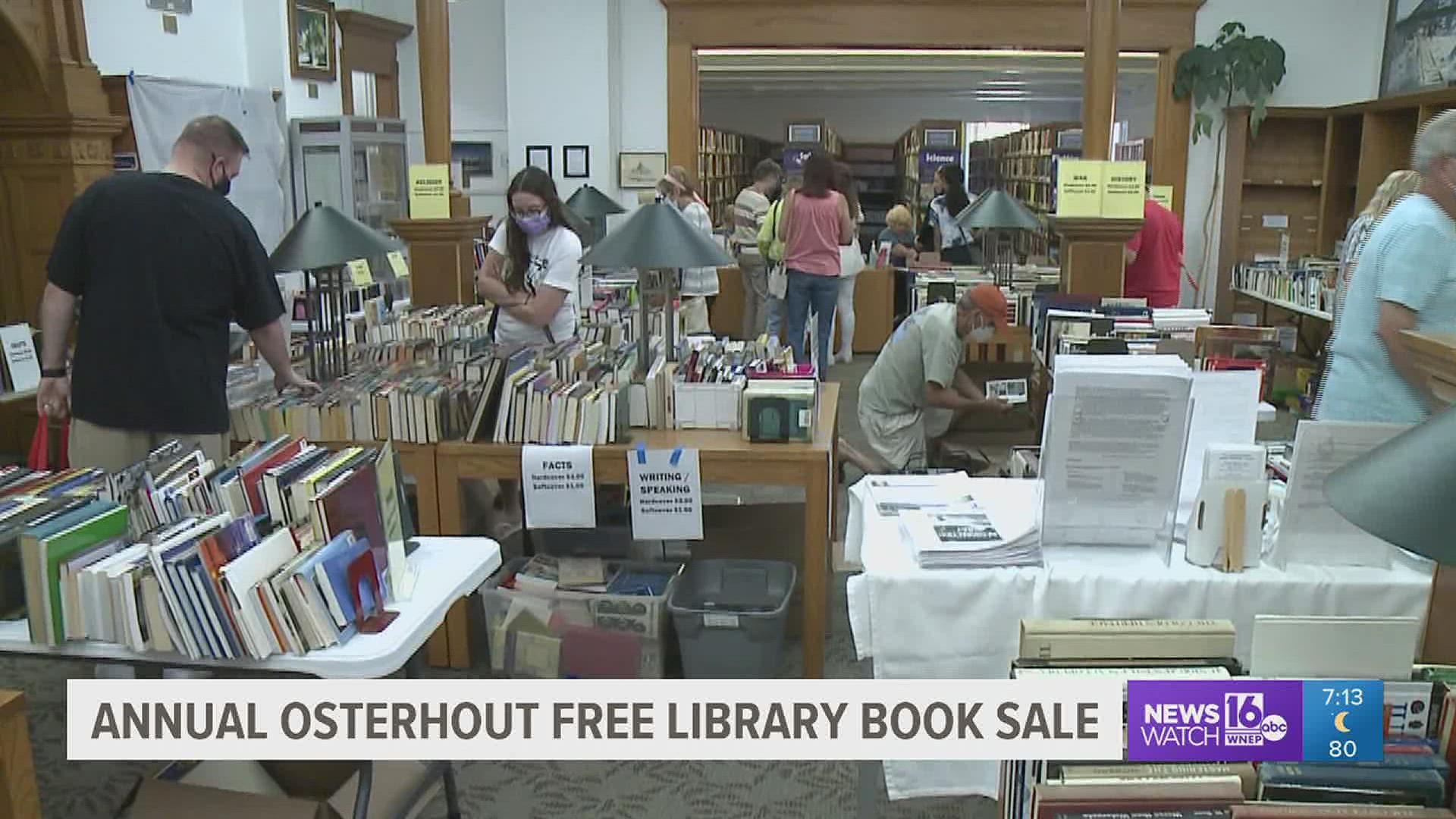 The popular fundraiser is taking place inside the library's reading room in Wilkes-Barre.