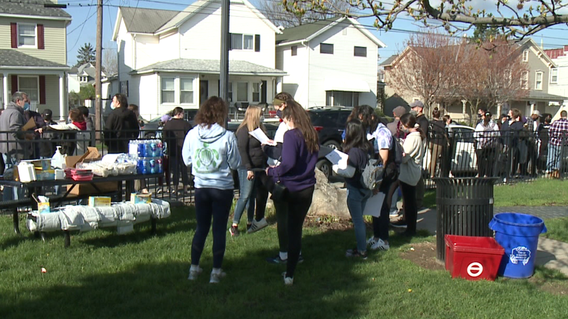 Volunteers cleaned up litter and debris in the city's south side.