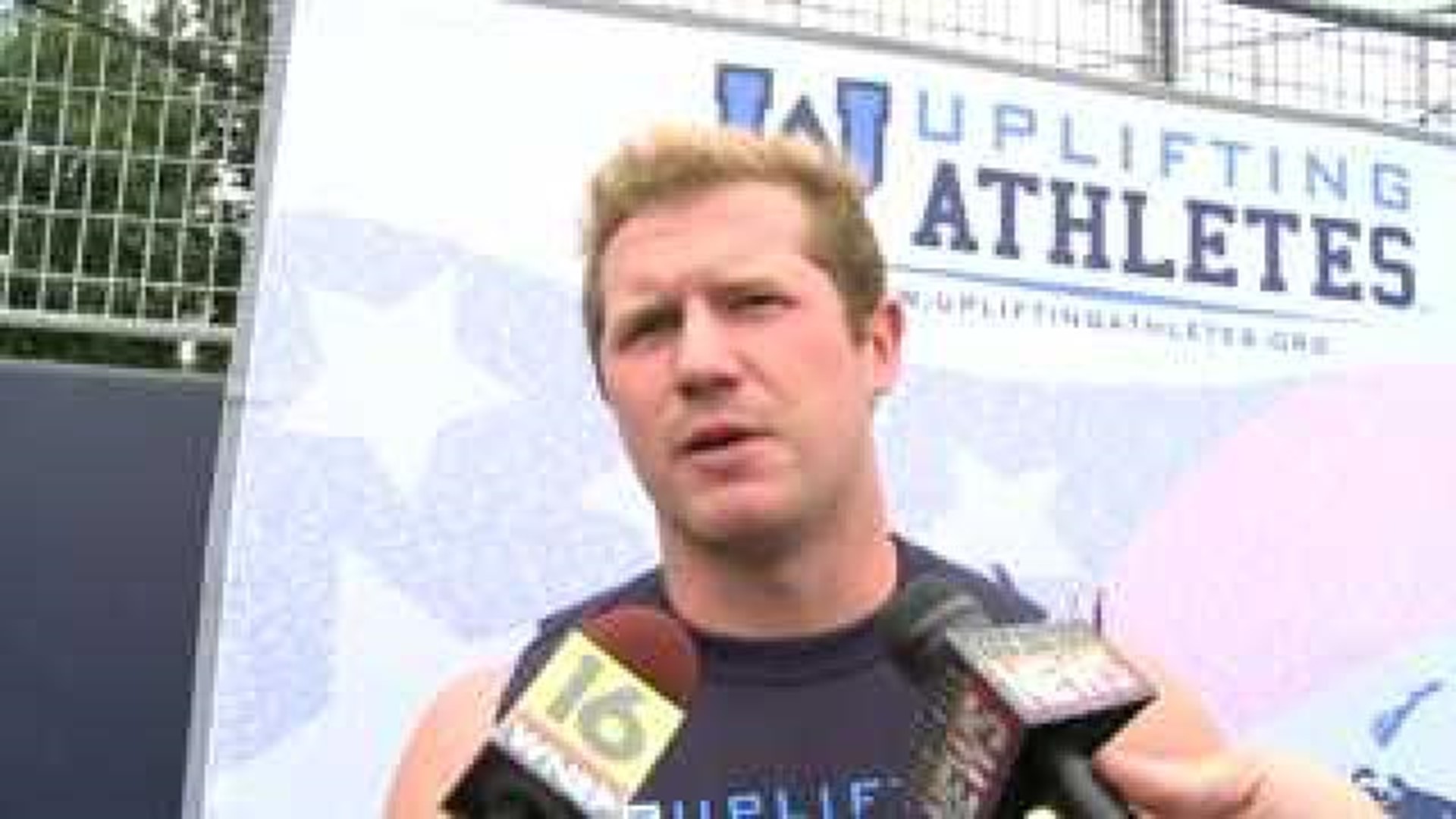 Matt McGloin talks to reporters