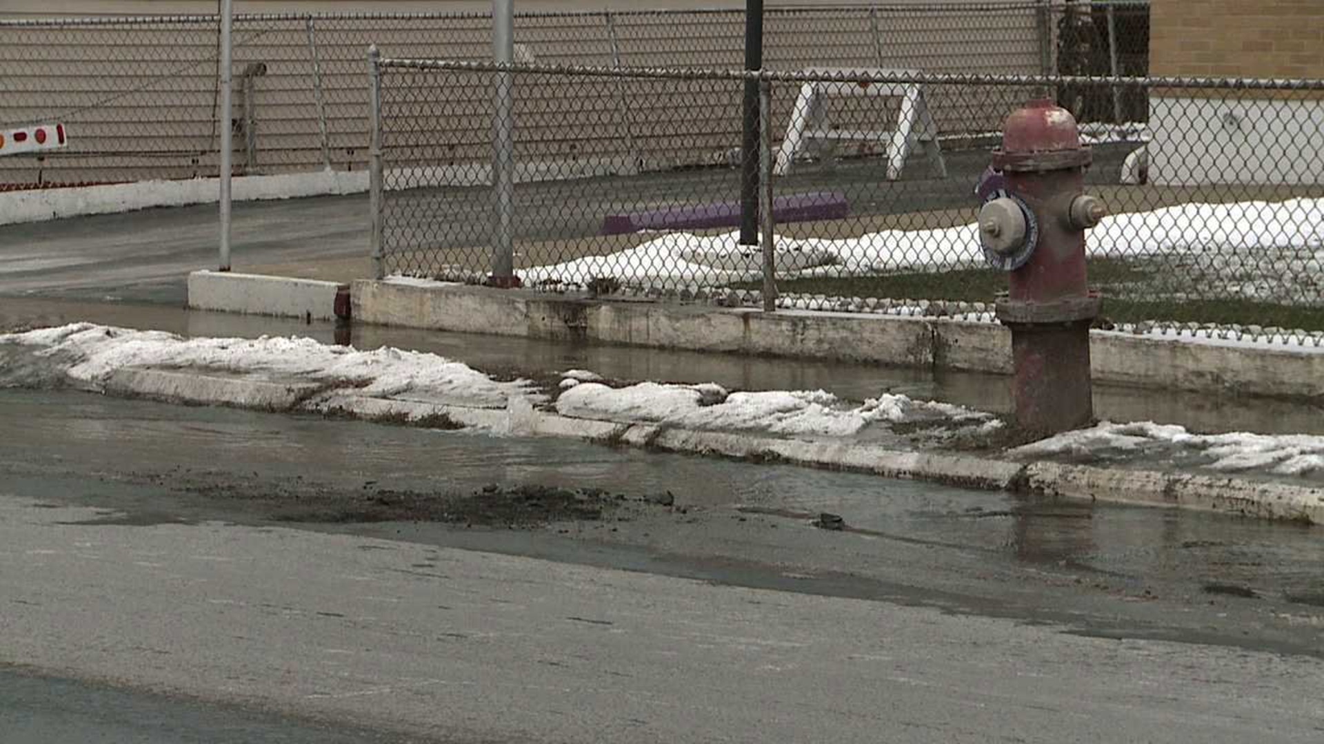 Water Main Break in Scranton
