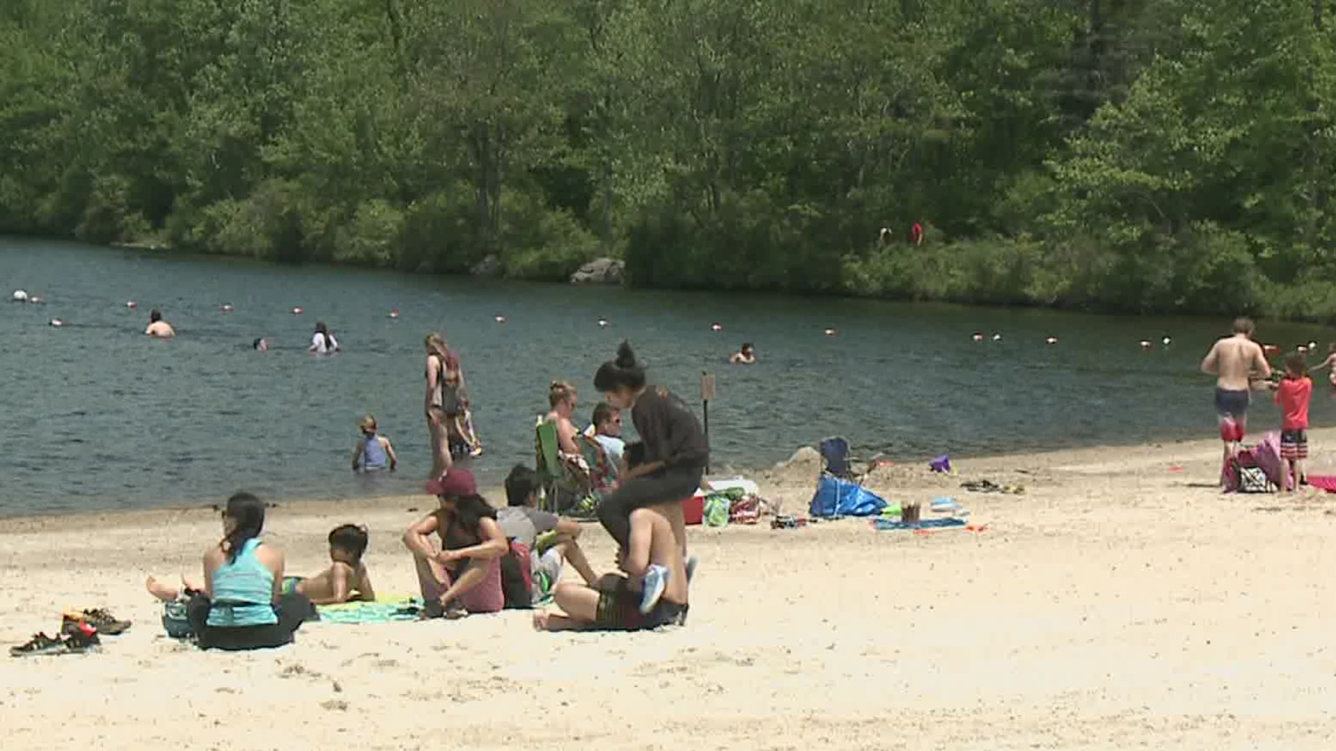 Plenty of people took advantage of the sunshine and warm temperatures in state parks Saturday.